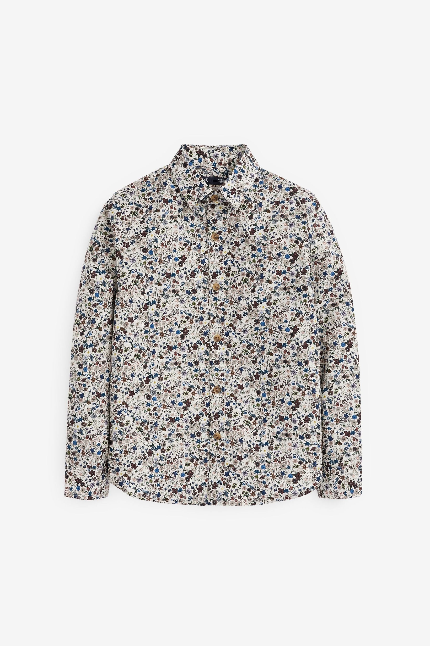 Floral Pattern Long Sleeve Printed Shirt (3-16yrs)