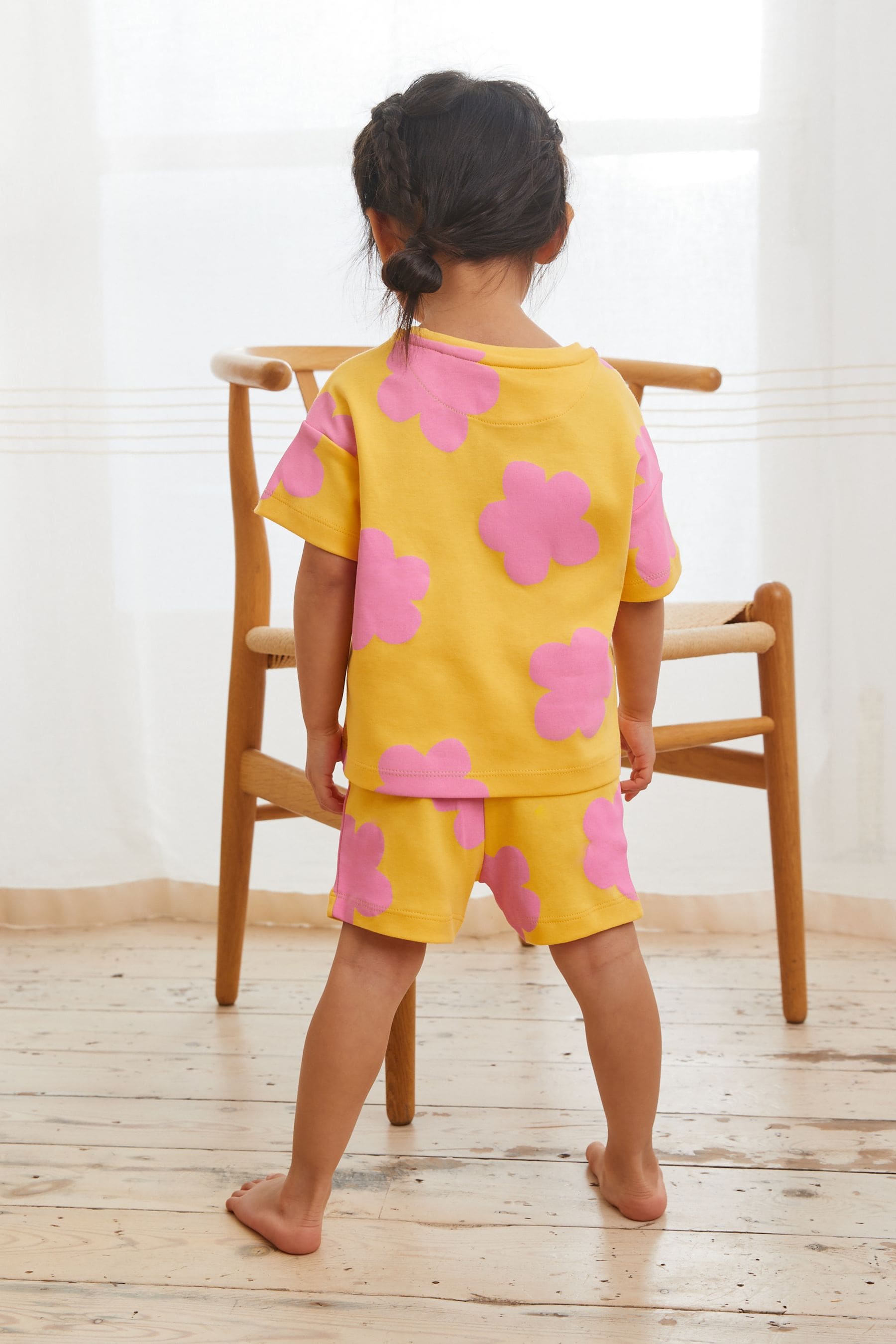 Yellow Jolly Flower Short Pyjamas 1 Packs (9mths-12yrs)