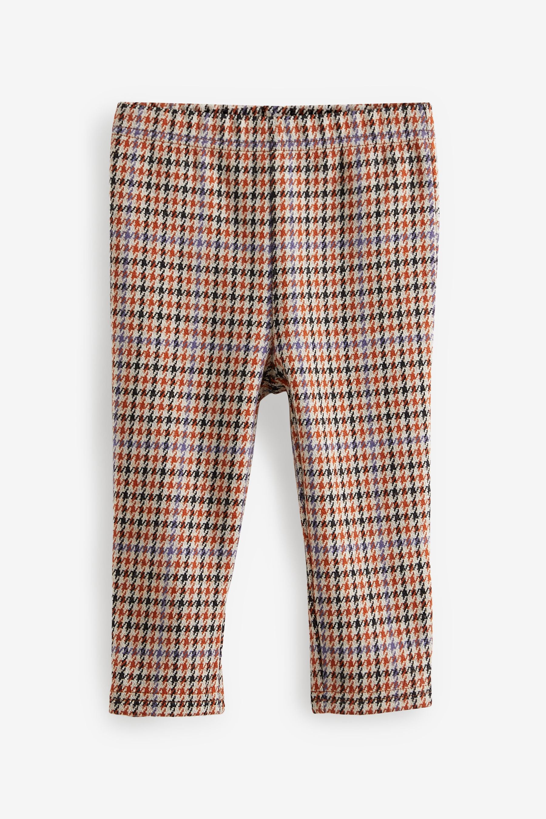 Neutral Check Jacquard Leggings (3mths-7yrs)