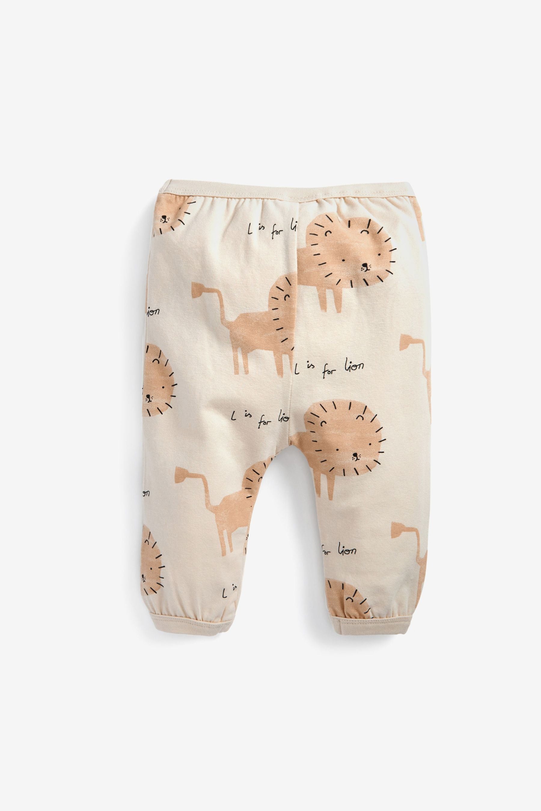 Brown Neutral Lion Baby Oversized T-Shirt And Joggers Set (0mths-2yrs)