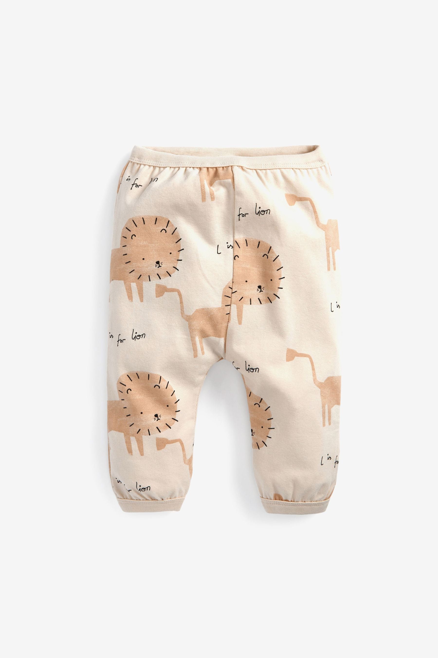 Brown Neutral Lion Baby Oversized T-Shirt And Joggers Set (0mths-2yrs)