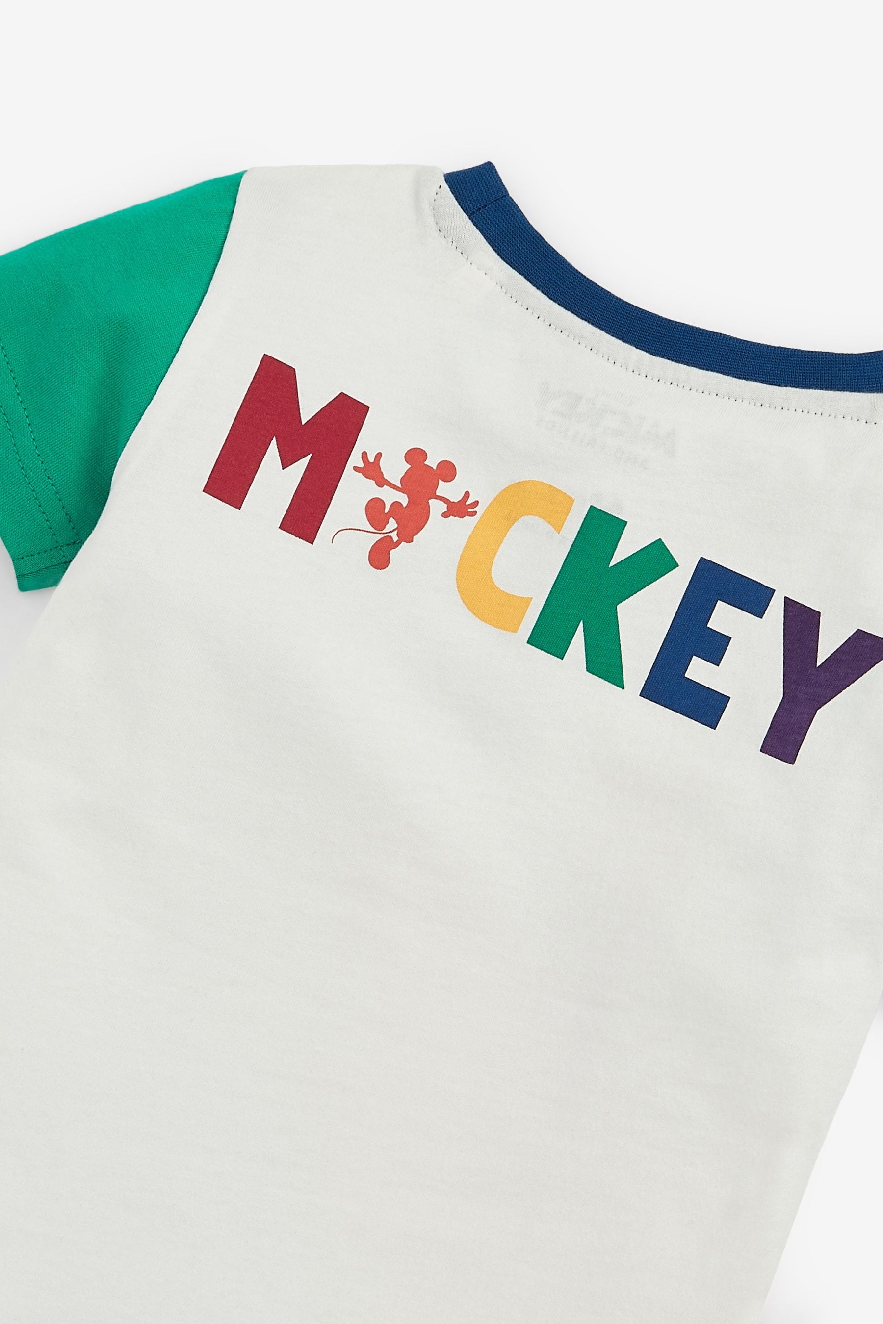 White Rainbow Mickey Mouse Short Sleeve T-Shirt (3mths-8yrs)