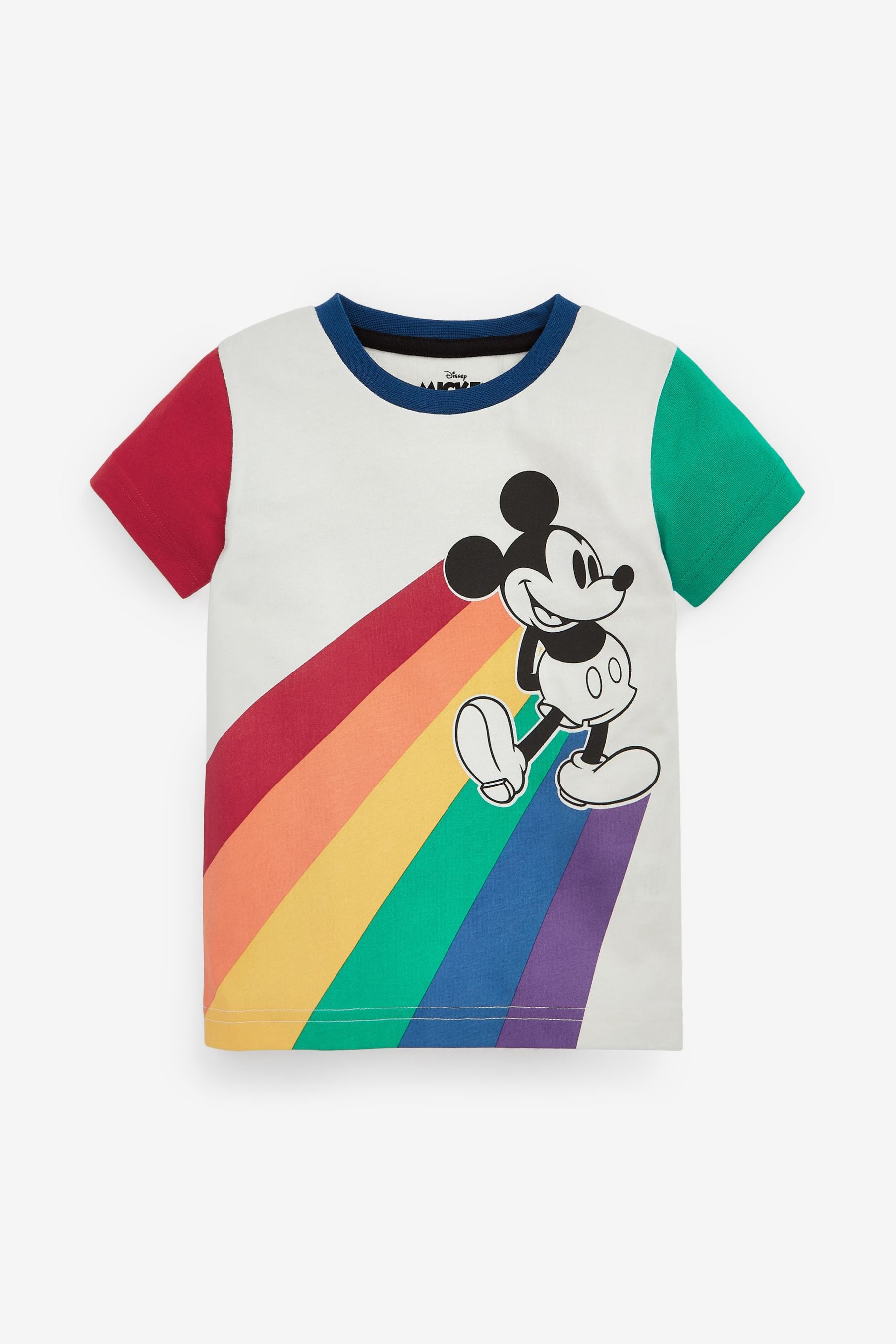 White Rainbow Mickey Mouse Short Sleeve T-Shirt (3mths-8yrs)