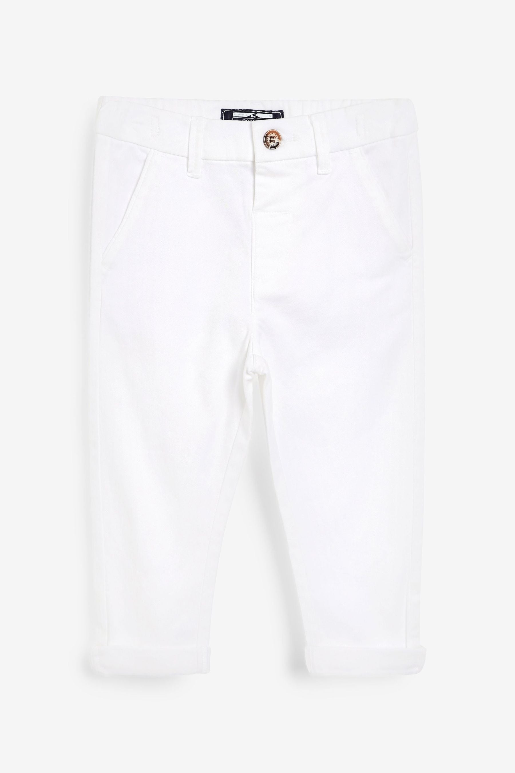 White Stretch Chino Trousers (3mths-7yrs)