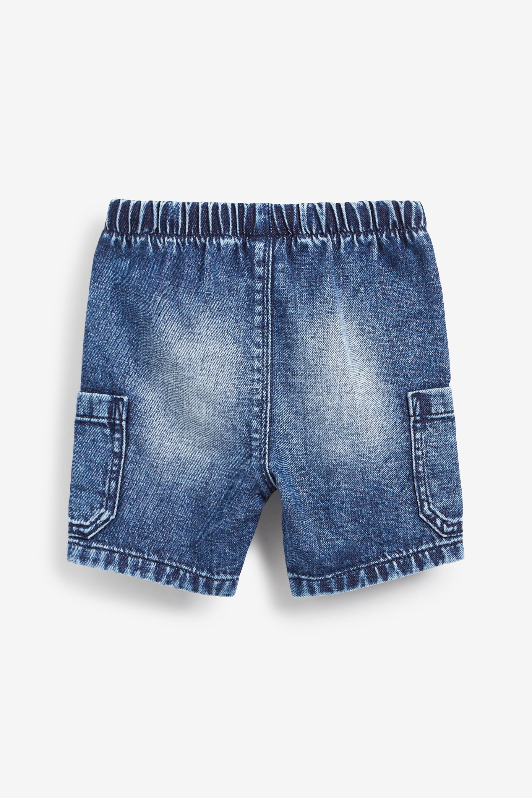 Mid Blue Denim Utility Shorts (3mths-7yrs)