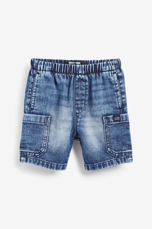 Mid Blue Denim Utility Shorts (3mths-7yrs)