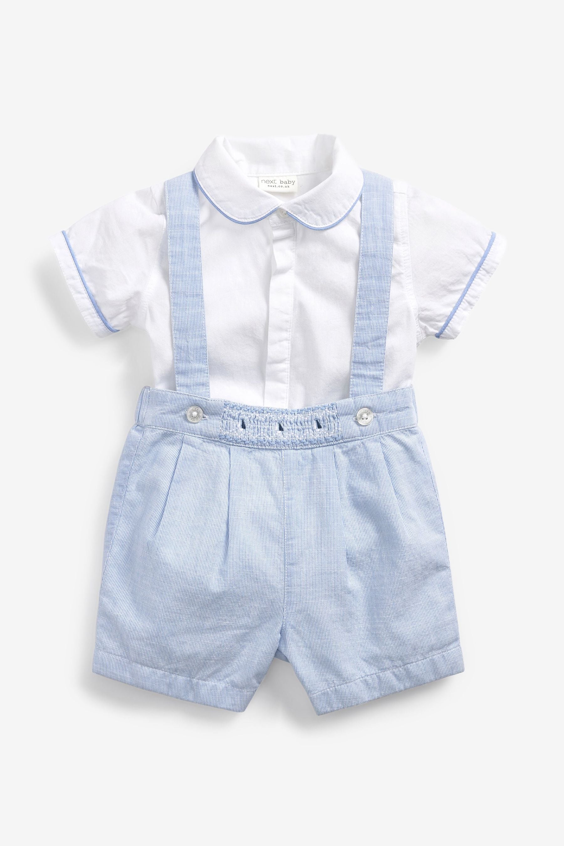 Blue Baby 3 Piece Smart Shirt, Shorts and Socks Set (0mths-2yrs)