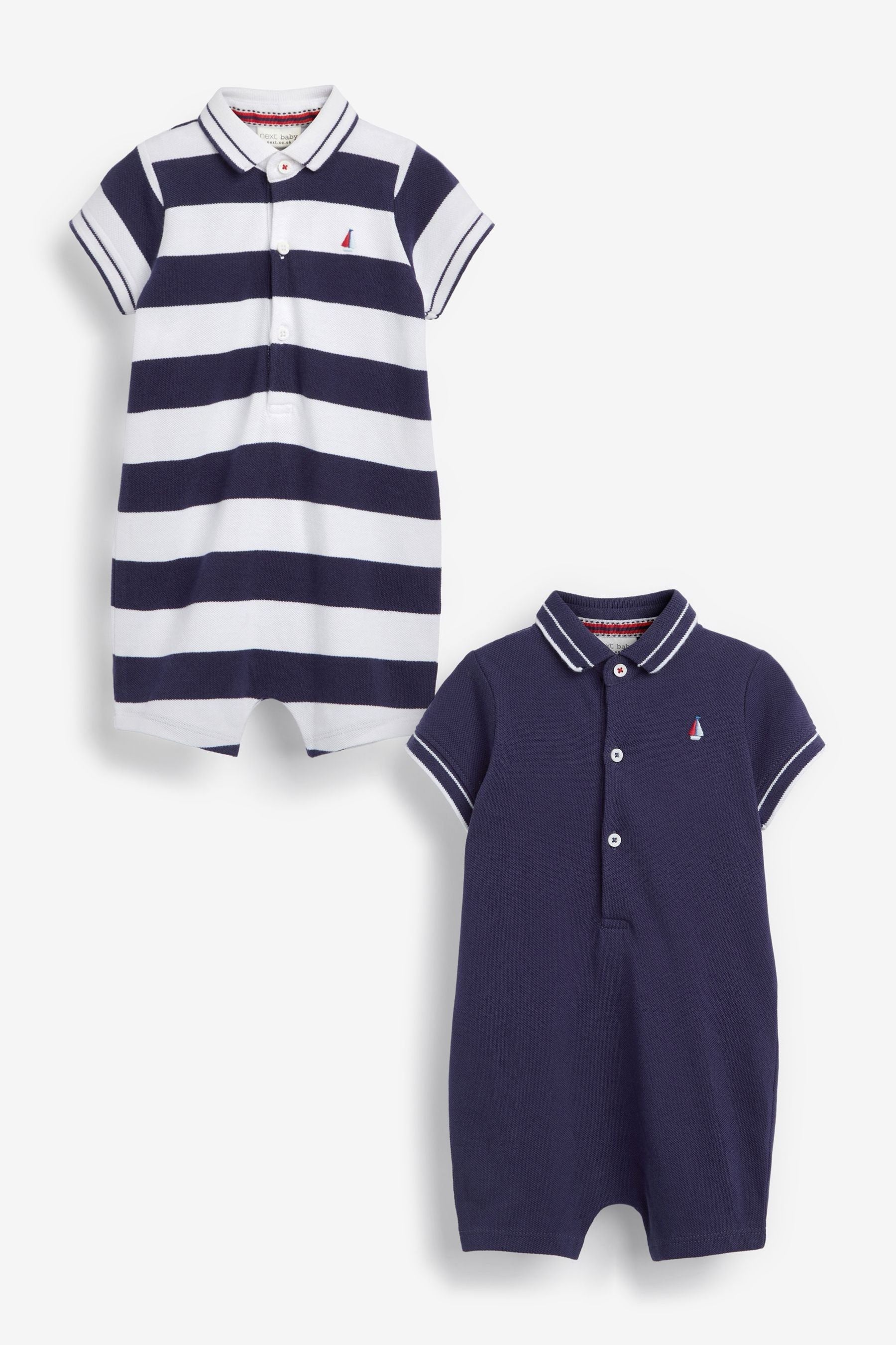 Blue Nautical Baby 2 Pack Rompers