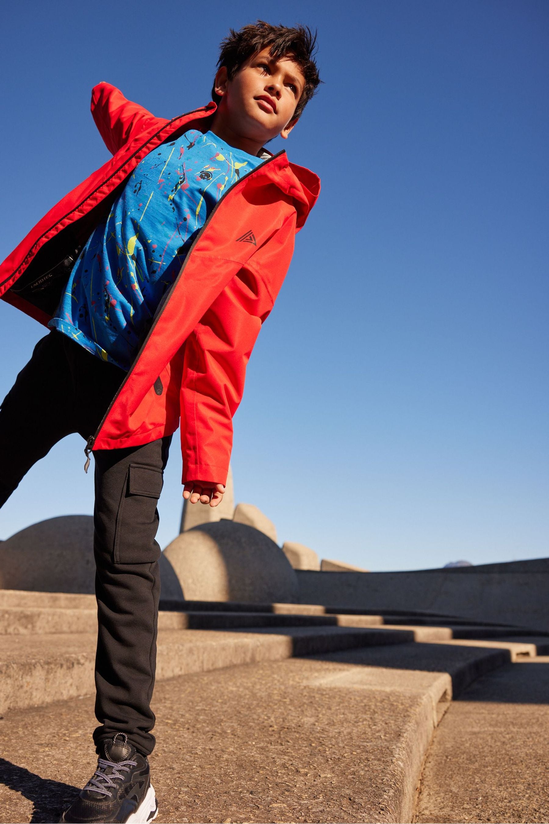 Red Waterproof Jacket (3-16yrs)