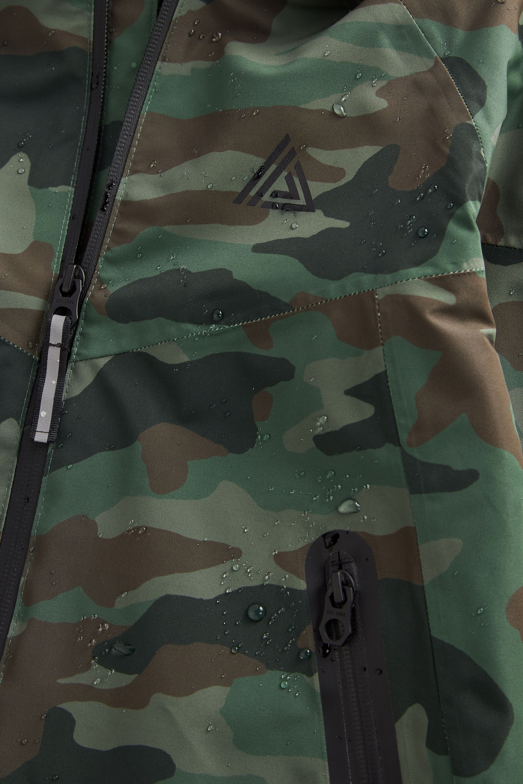 Khaki Green Camo Waterproof Jacket (3-16yrs)