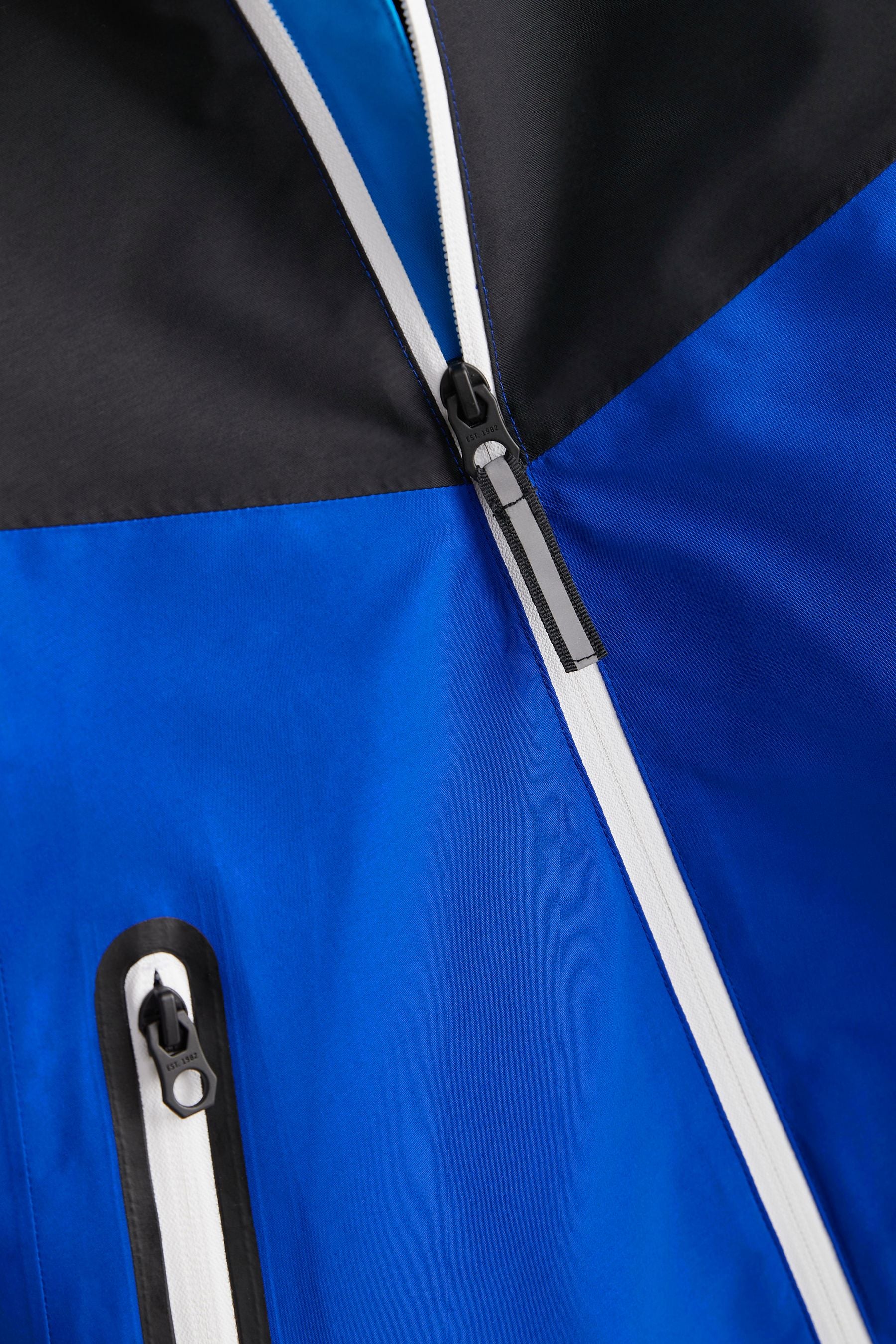 Blue Colourblock Waterproof Jacket (3-16yrs)