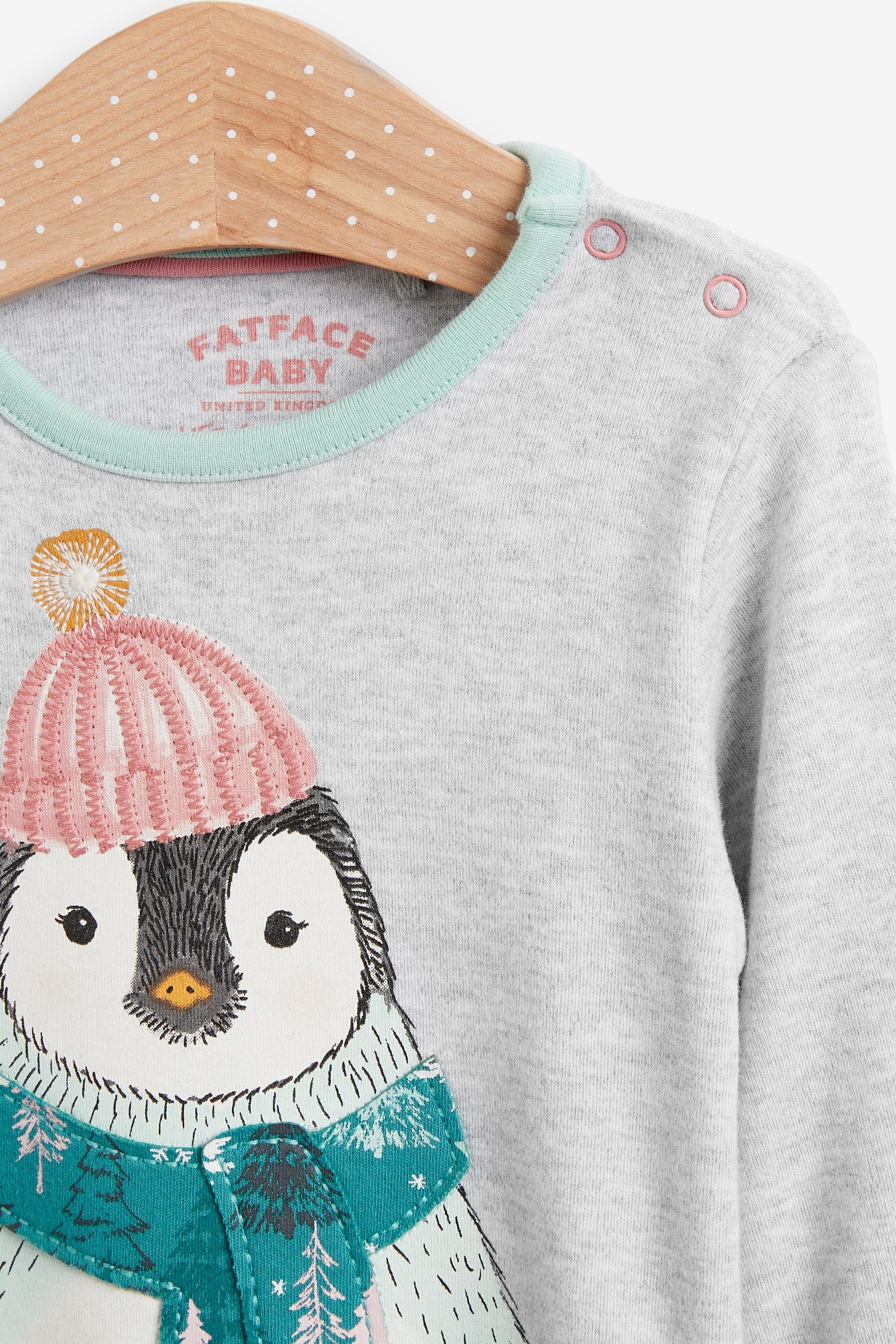 FatFace Baby Crew Penguin Sleepsuit And Hat Set