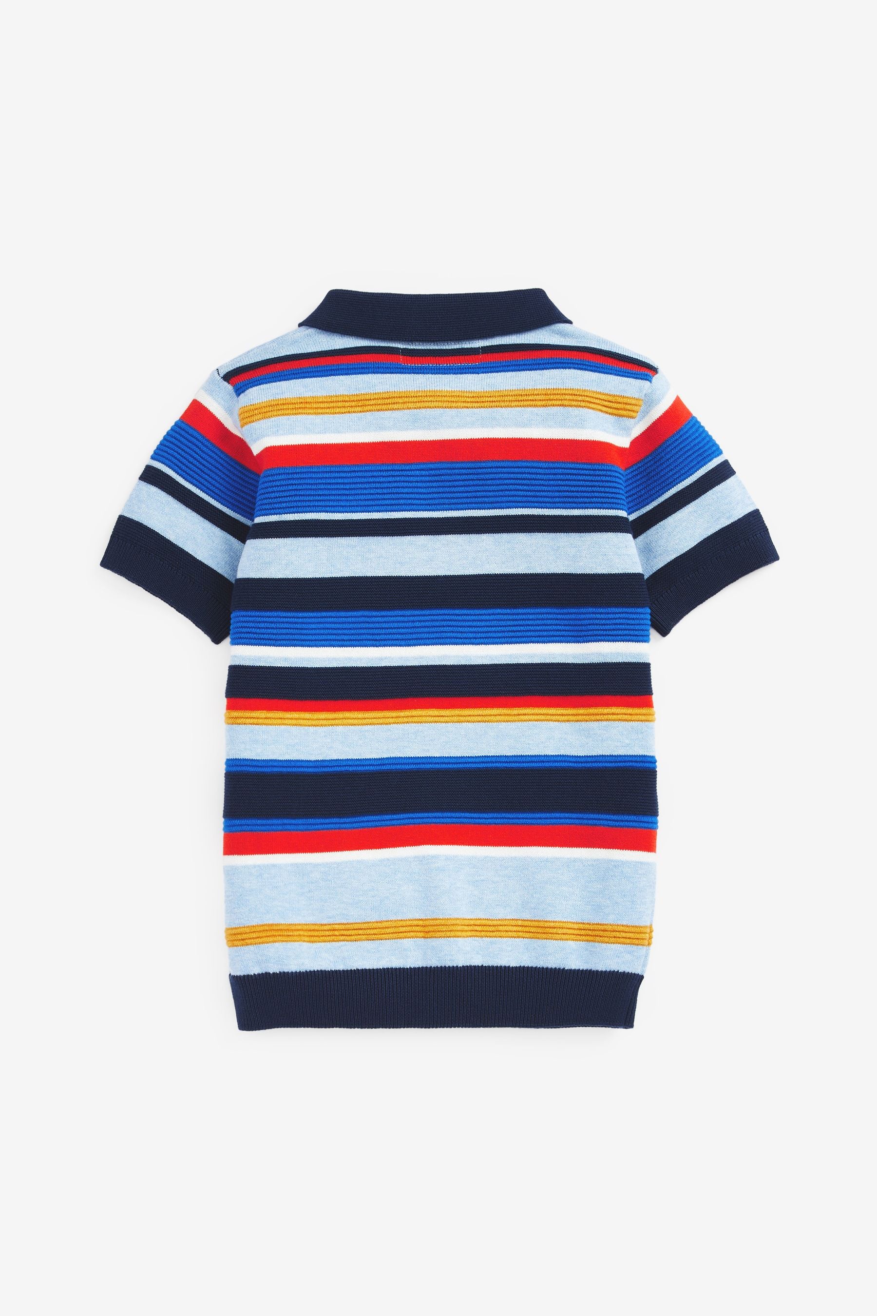 Multi Stripe Knitted Polo Shirt (3-16yrs)