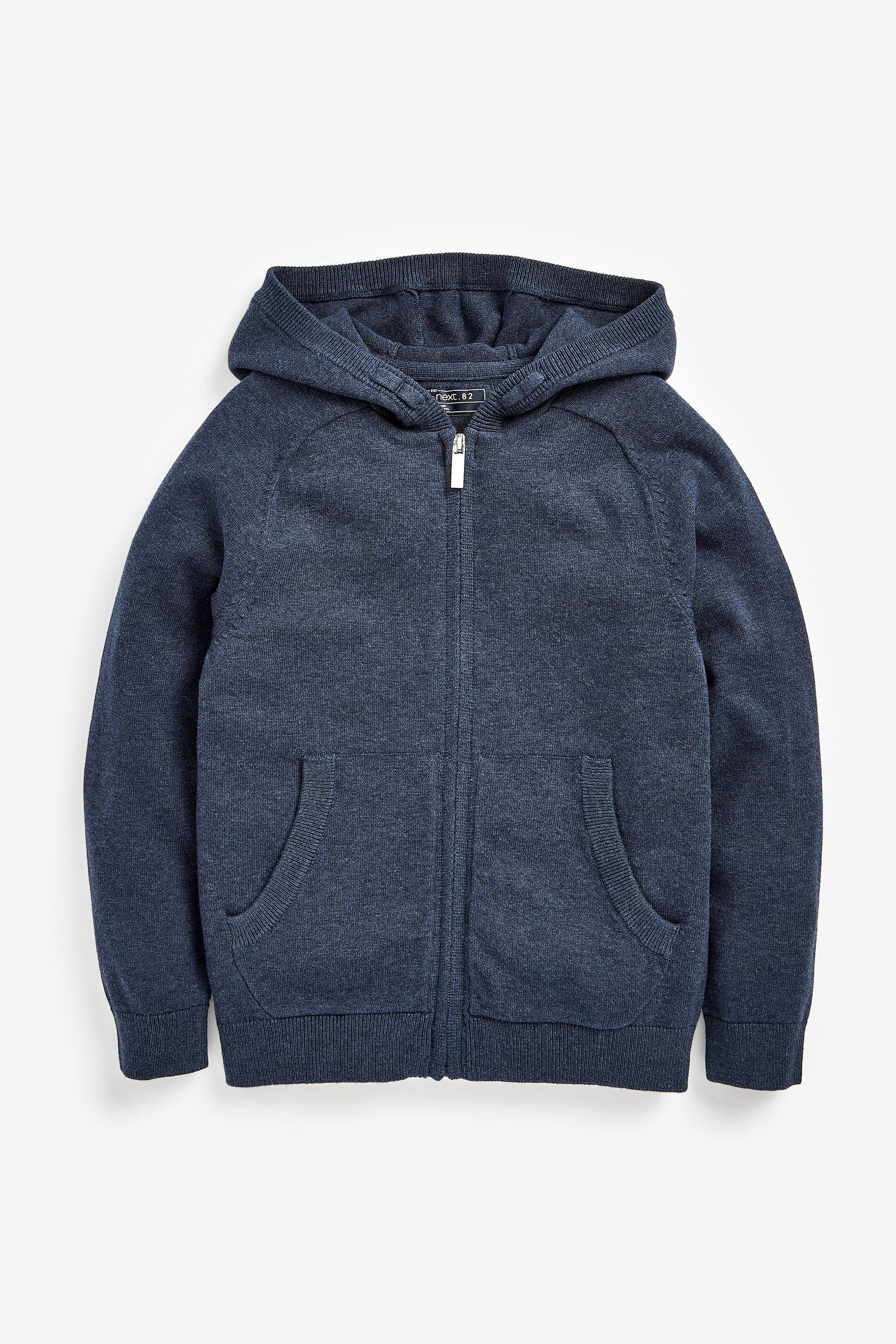 Navy Zip Through Hoodie (3-16yrs)