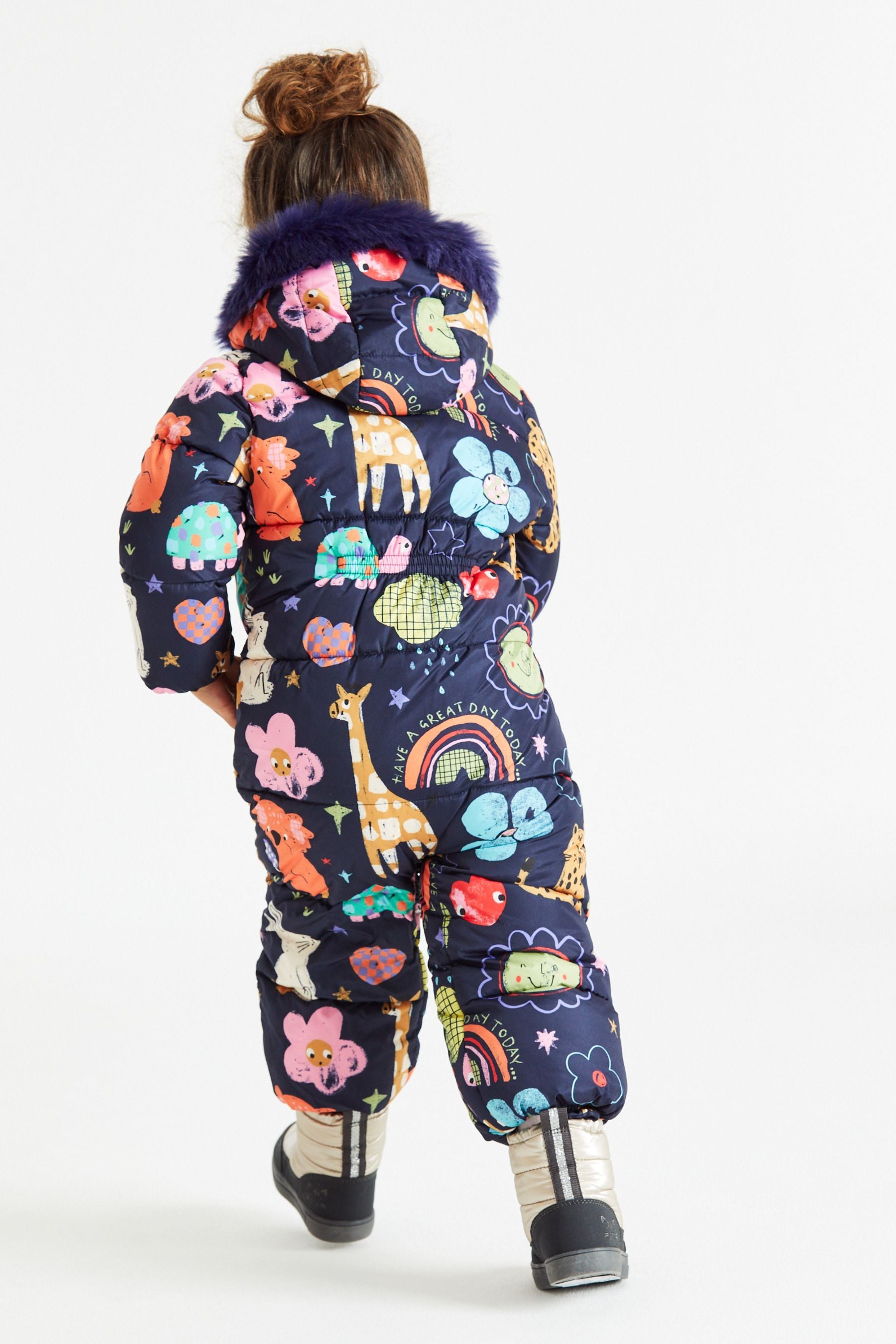 Navy Blue Shower Resistant Character Snowsuit (3mths-7yrs)