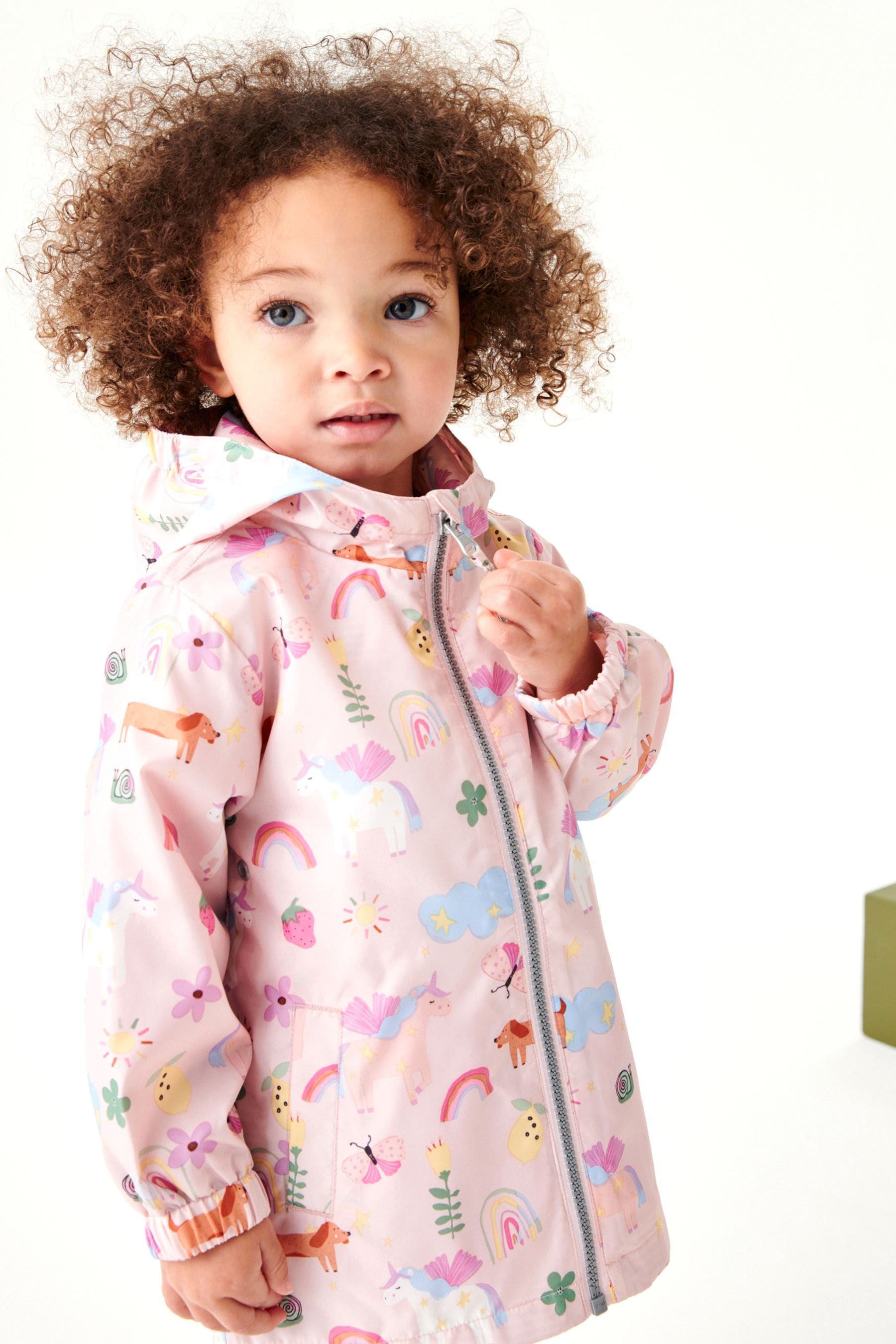 Pink Unicorn Shower Resistant Printed Cagoule Jacket (3mths-7yrs)