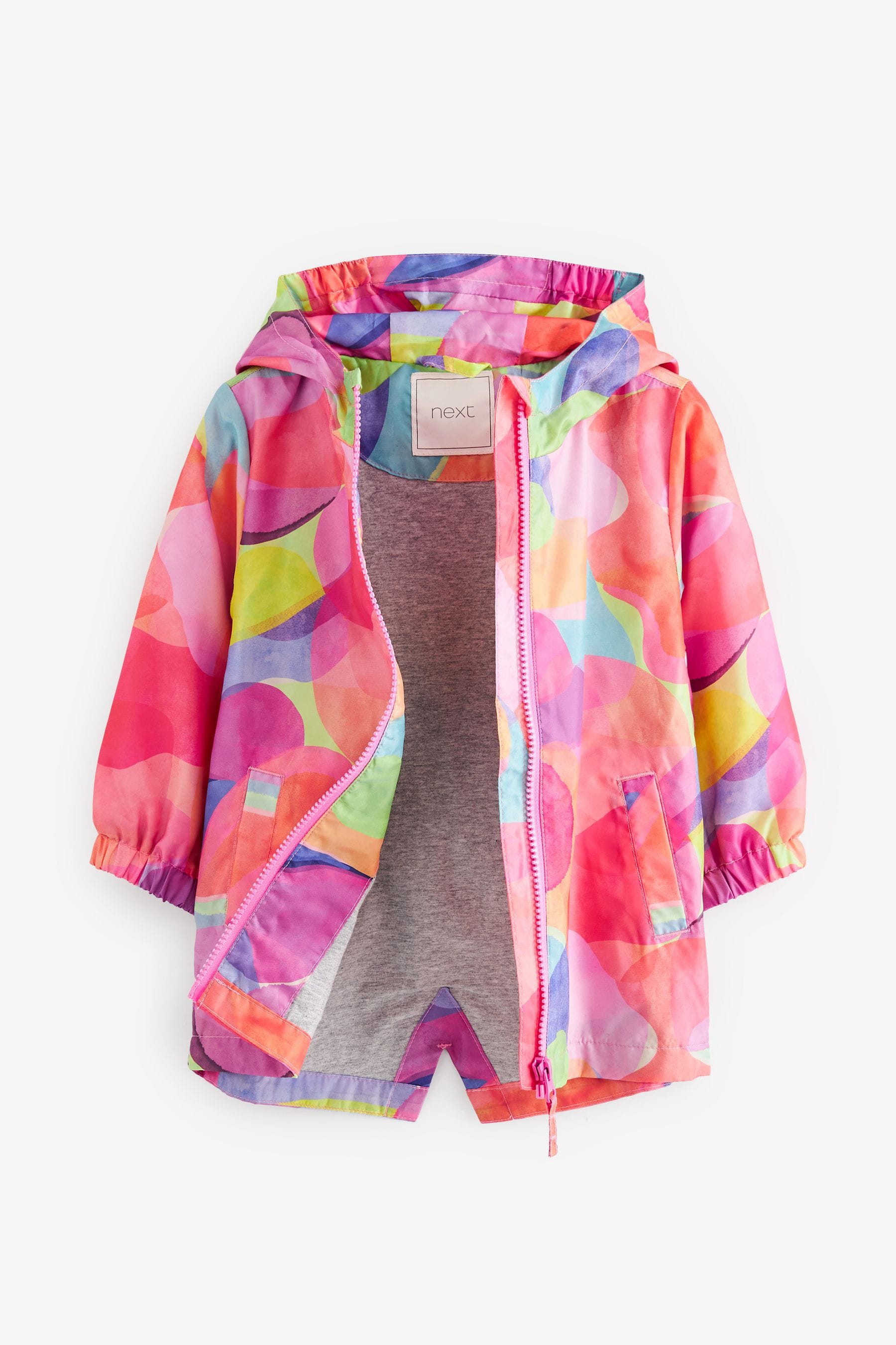 Pink Shapes Shower Resistant Printed Cagoule Jacket (3mths-7yrs)