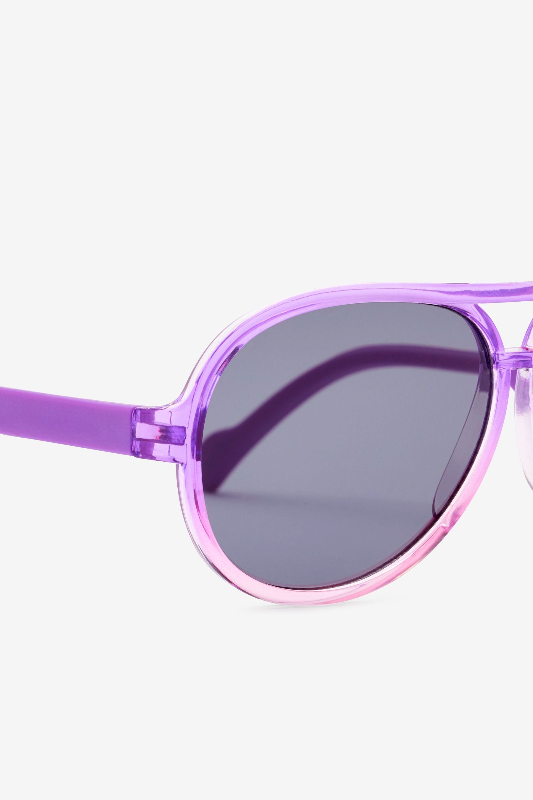 Lilac Purple Plastic Aviator Style Sunglasses