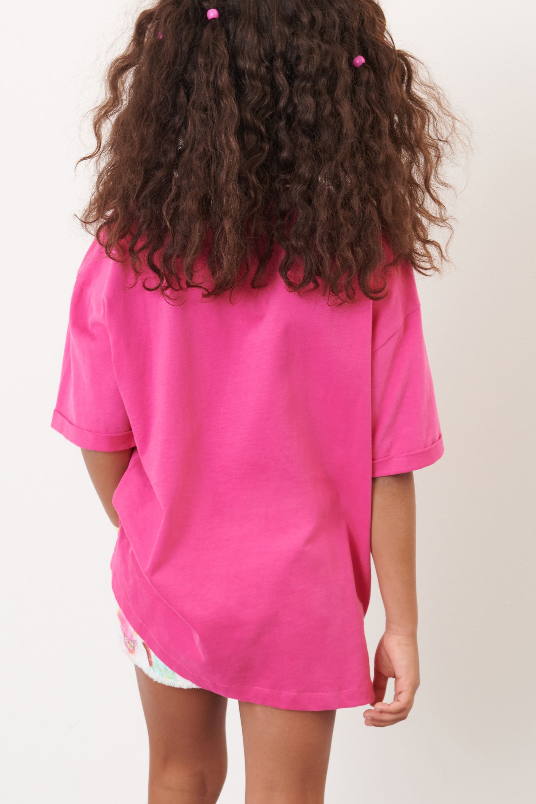 Magenta Pink Oversized T-Shirt (3-16yrs)