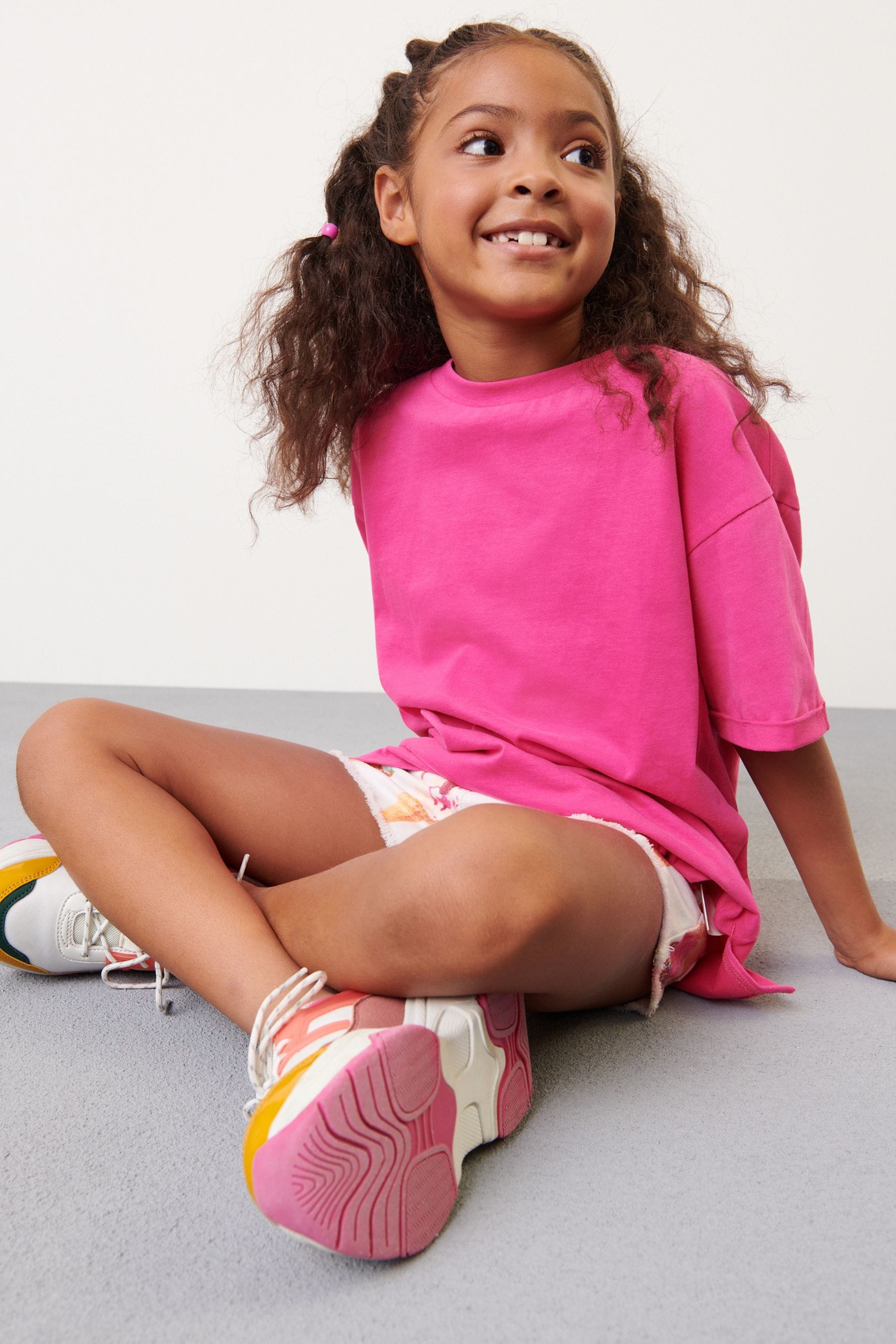 Magenta Pink Oversized T-Shirt (3-16yrs)