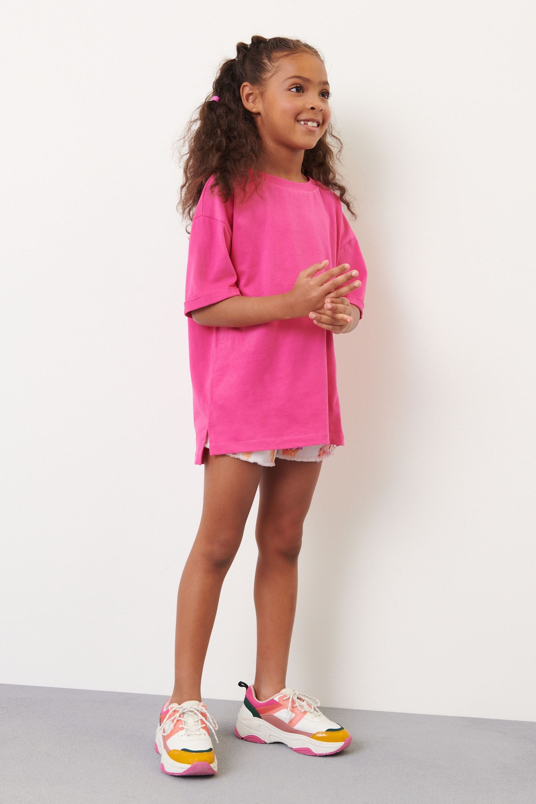 Magenta Pink Oversized T-Shirt (3-16yrs)