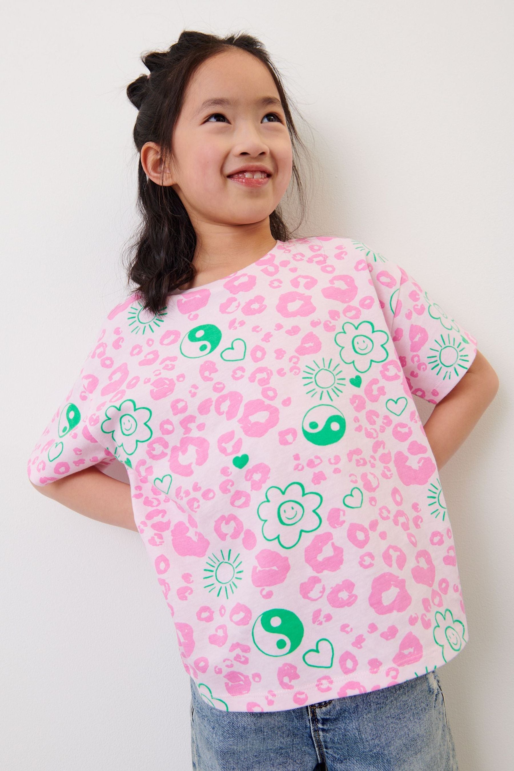 Pink Animal Relaxed Fit T-Shirt (3-16yrs)