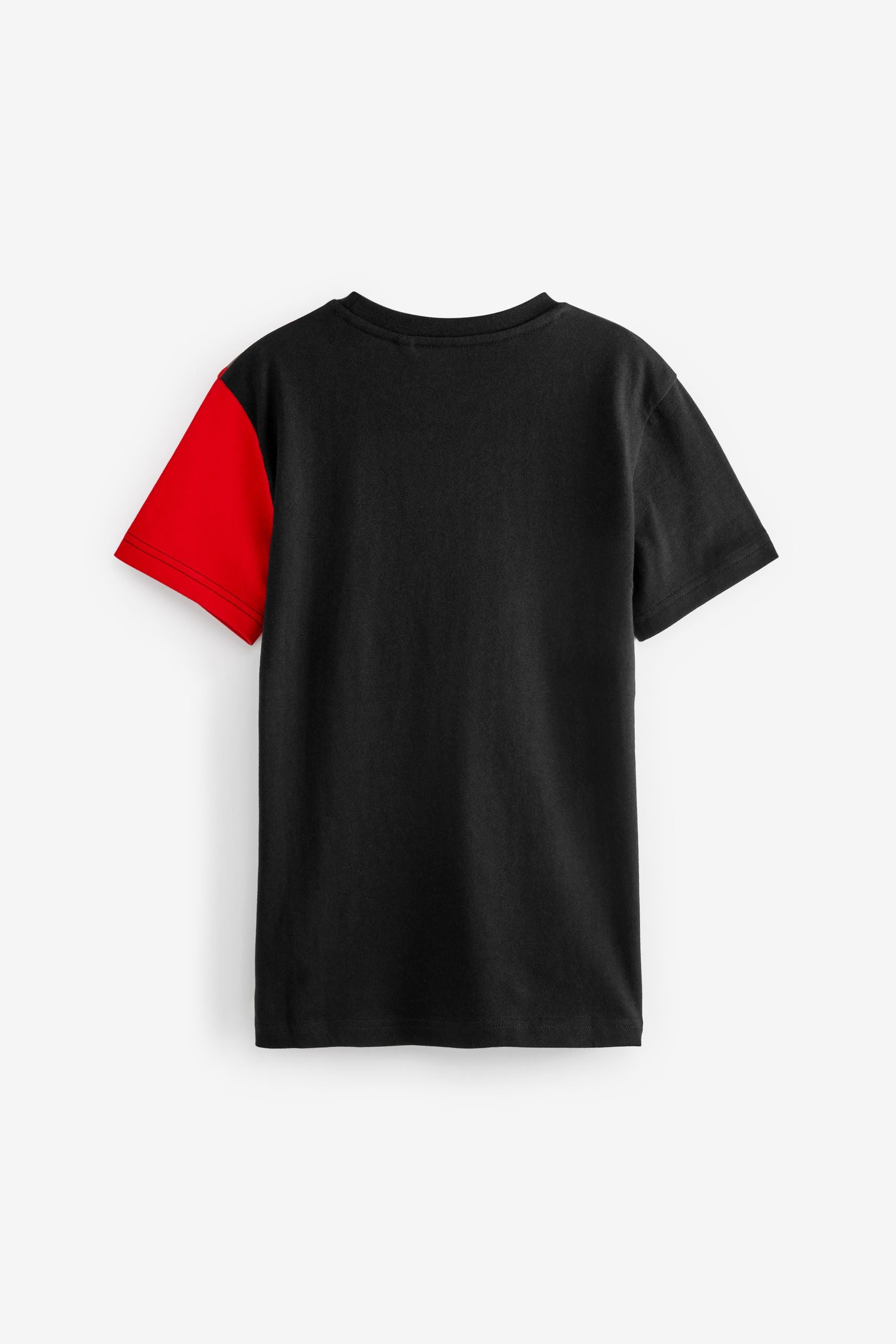 Black/Red Flame Football All Over Print T-Shirt (3-16yrs)