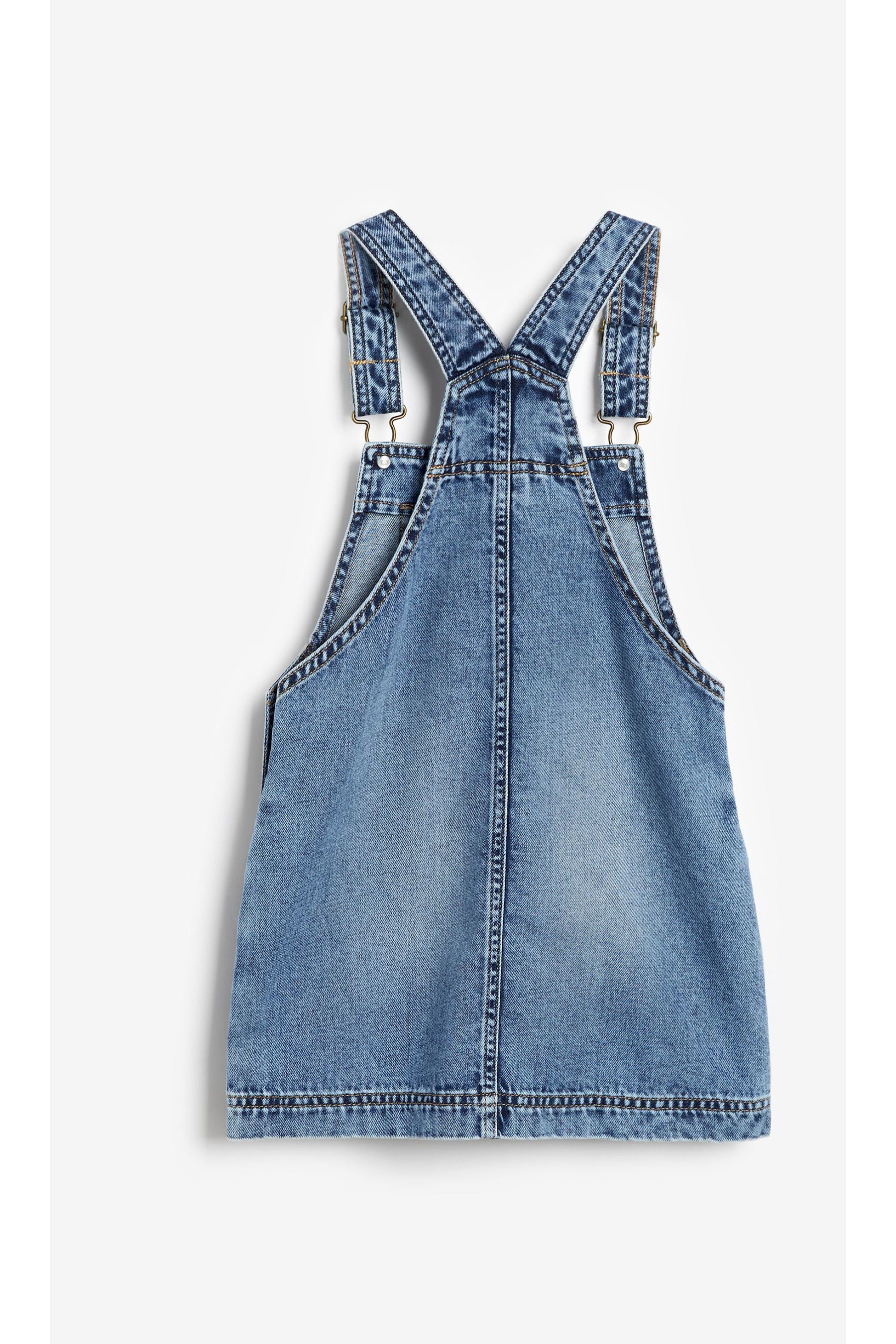 Blue Acid Wash Denim Pinafore (3-16yrs)