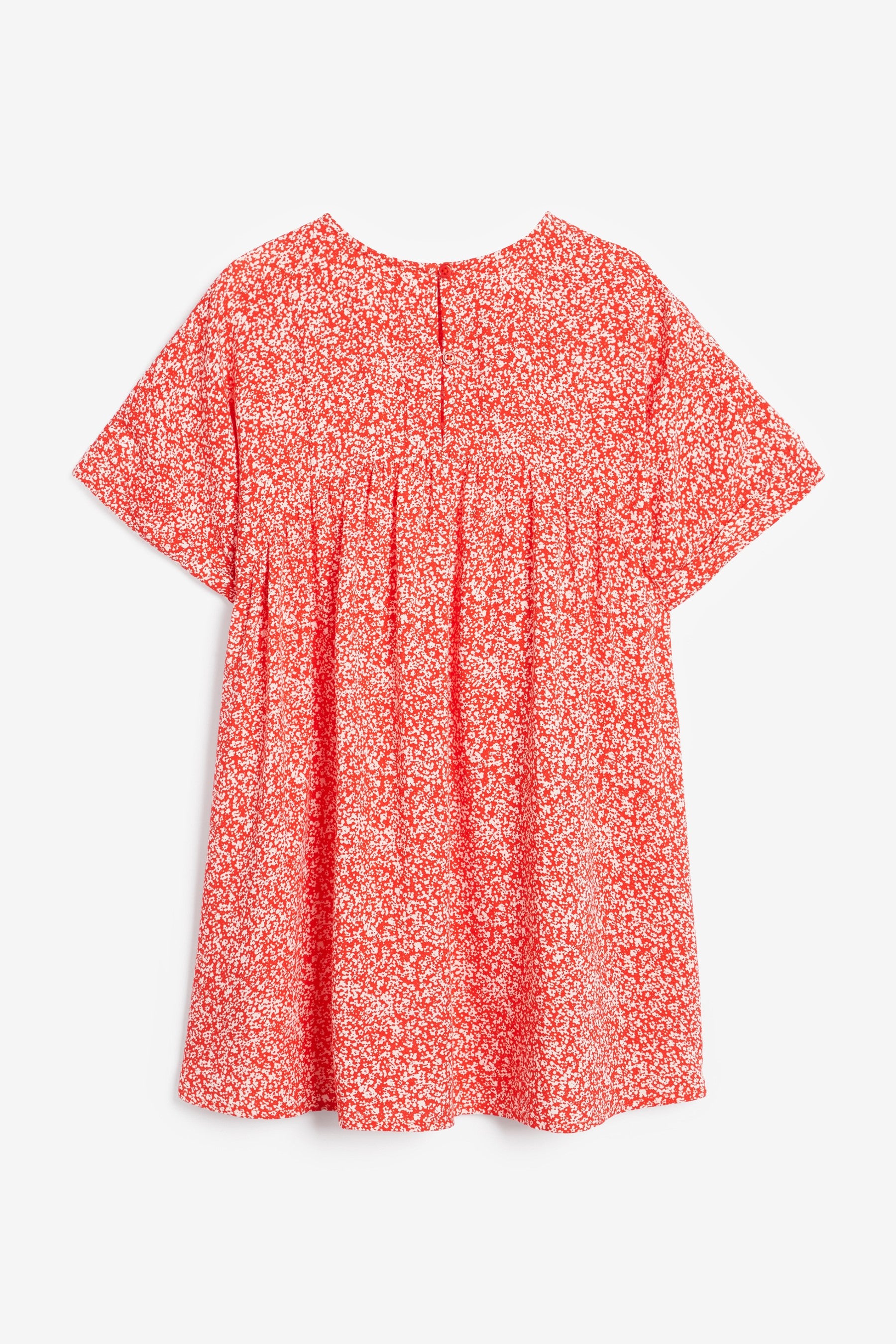 Red Ditsy Oversized Cotton Dress (3-16yrs)