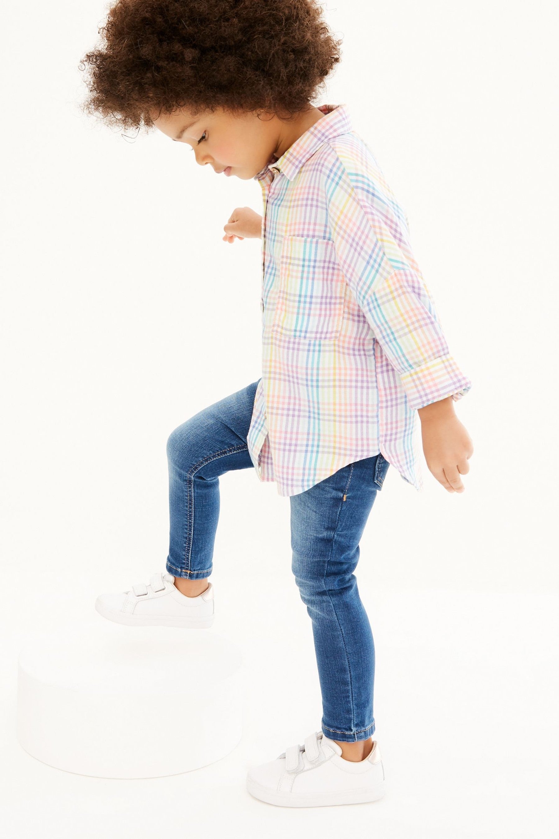 Rainbow Oversized Check Shirt (3mths-7yrs)