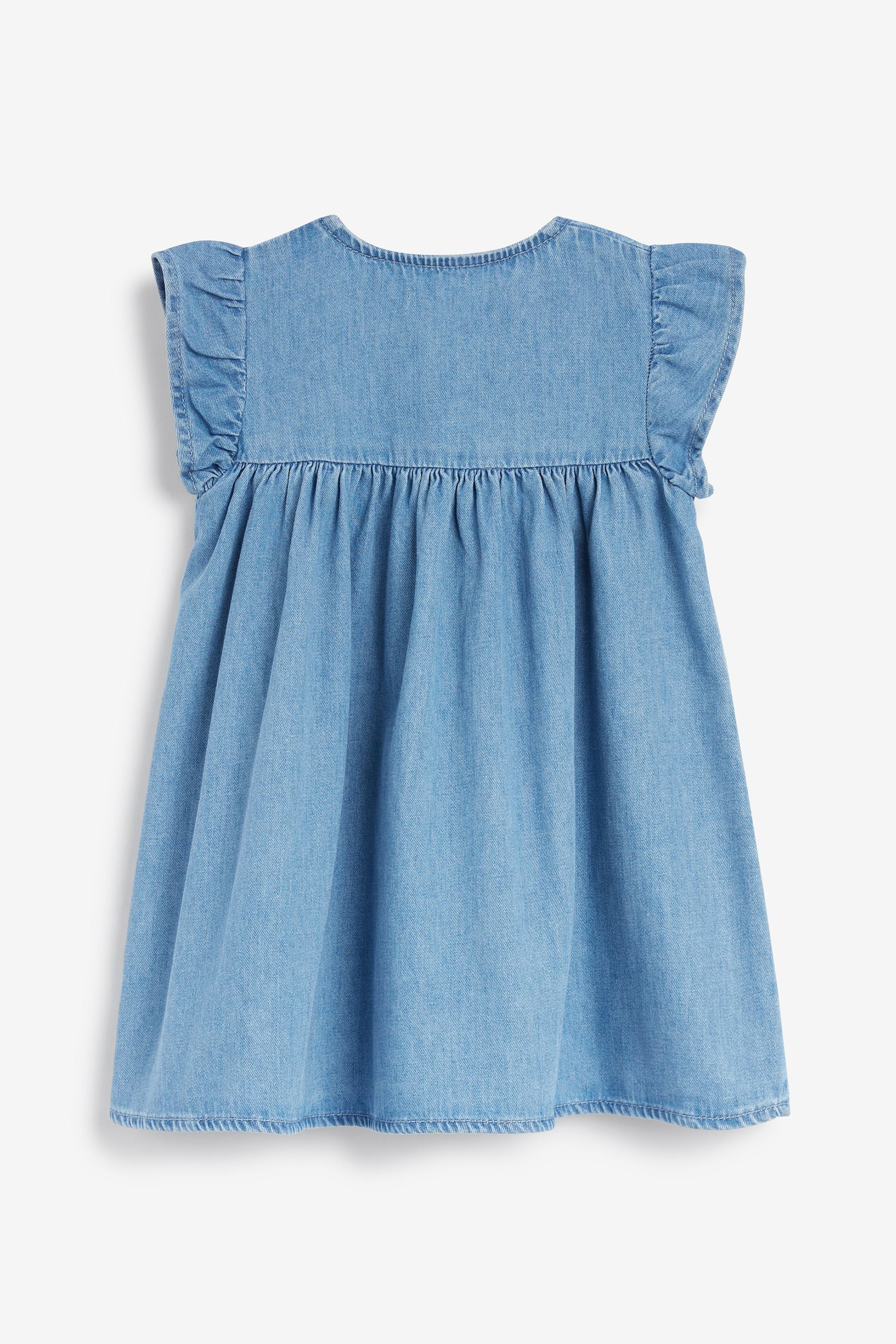 Bumblebee Denim Frill Sleeve Cotton Dress (3mths-8yrs)