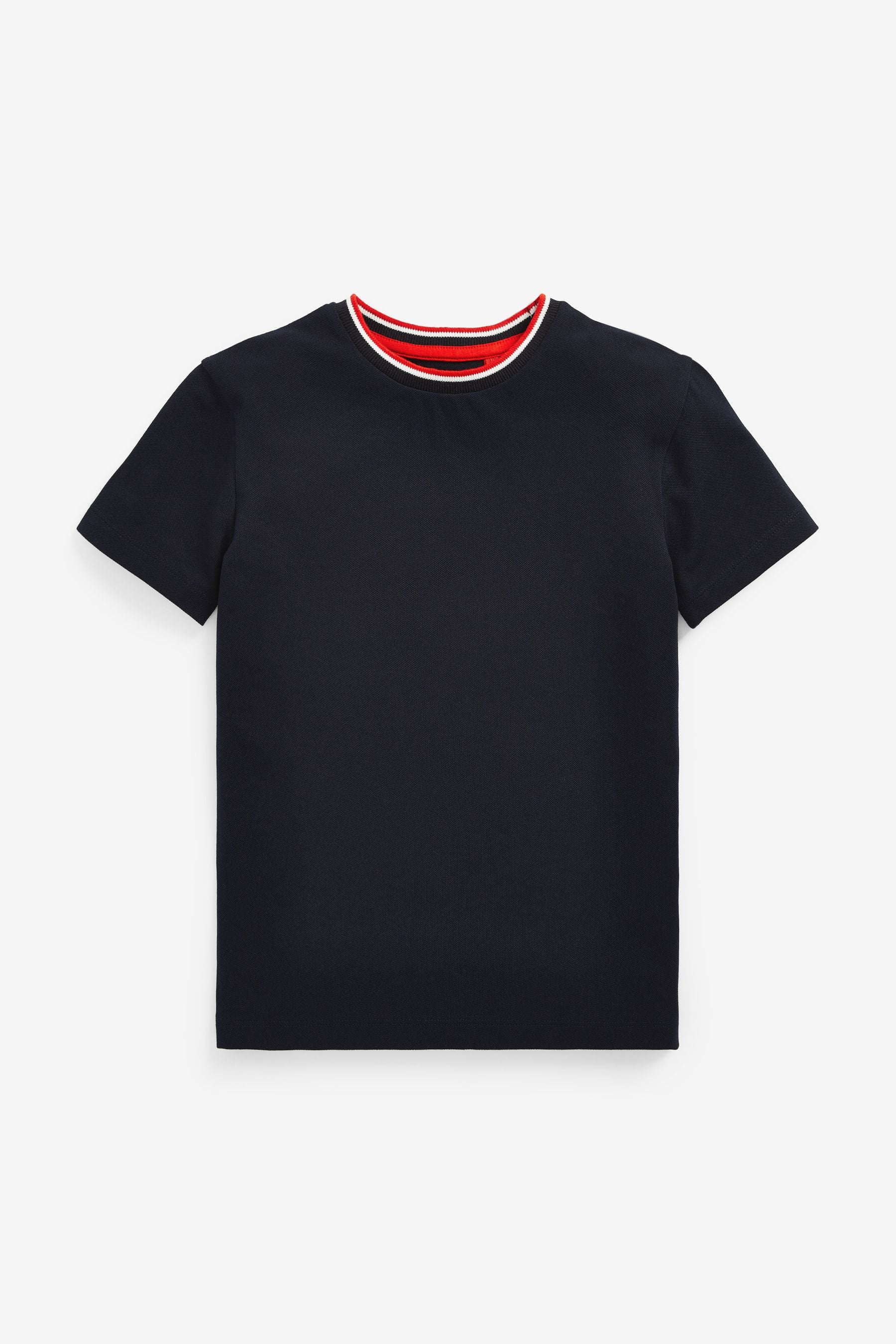 Red/Navy Blue 3 Pack Short Sleeve Colourblock T-Shirts (3-16yrs)