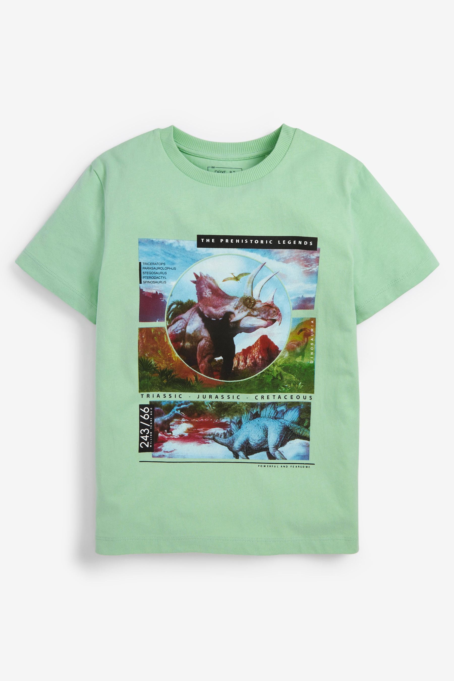 Multi 3 Pack Dinosaur T-Shirts (3-14yrs)