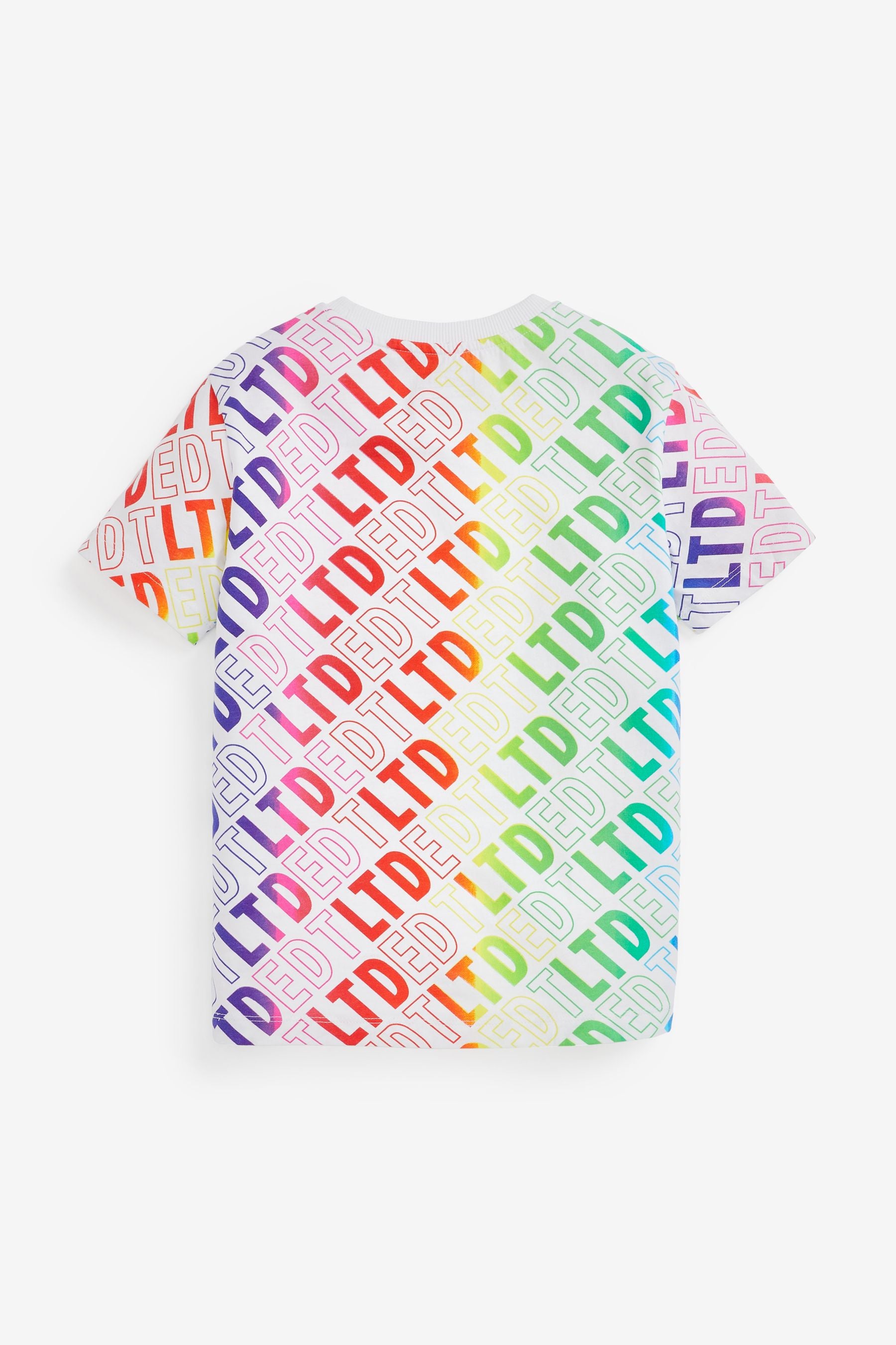 Rainbow 3 Pack All Over Print Short Sleeve T-Shirts (3-16yrs)