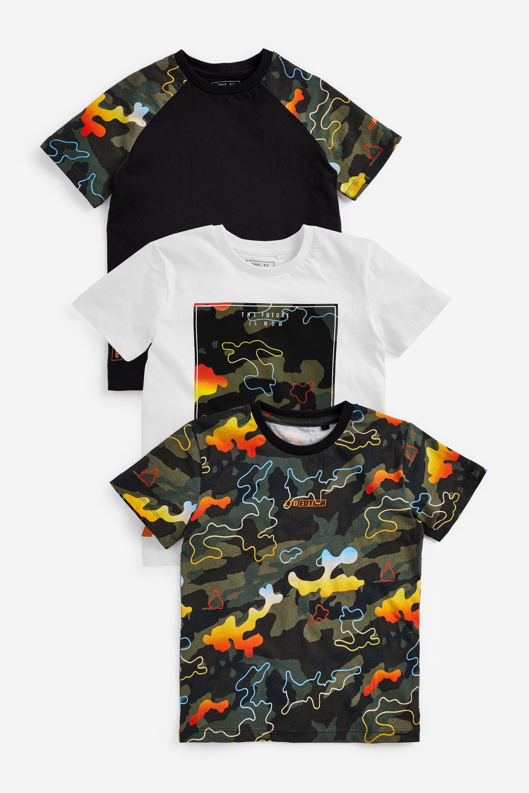 Camouflage T-Shirts 3 Pack (3-16yrs)