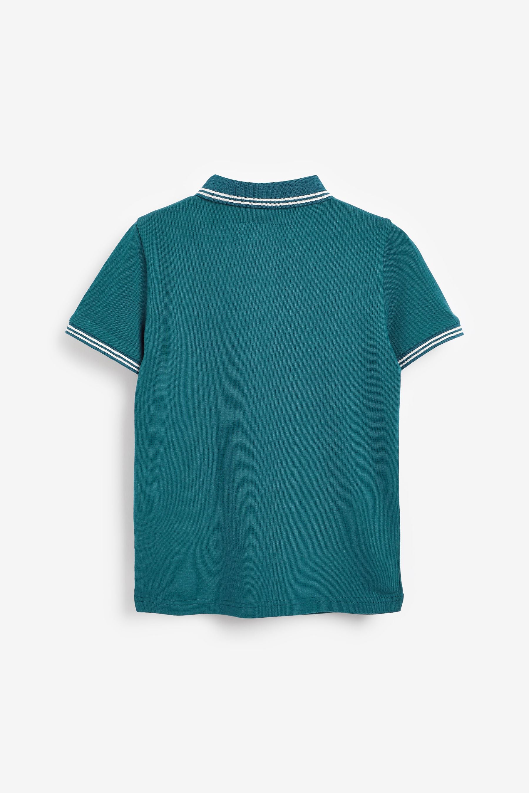 Teal Blue Short Sleeve Polo Shirt (3-16yrs)