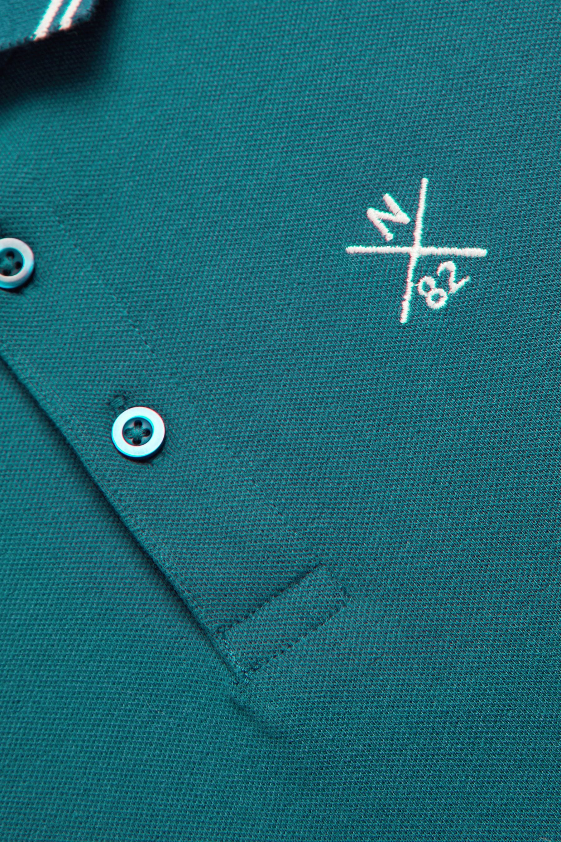 Teal Blue Short Sleeve Polo Shirt (3-16yrs)