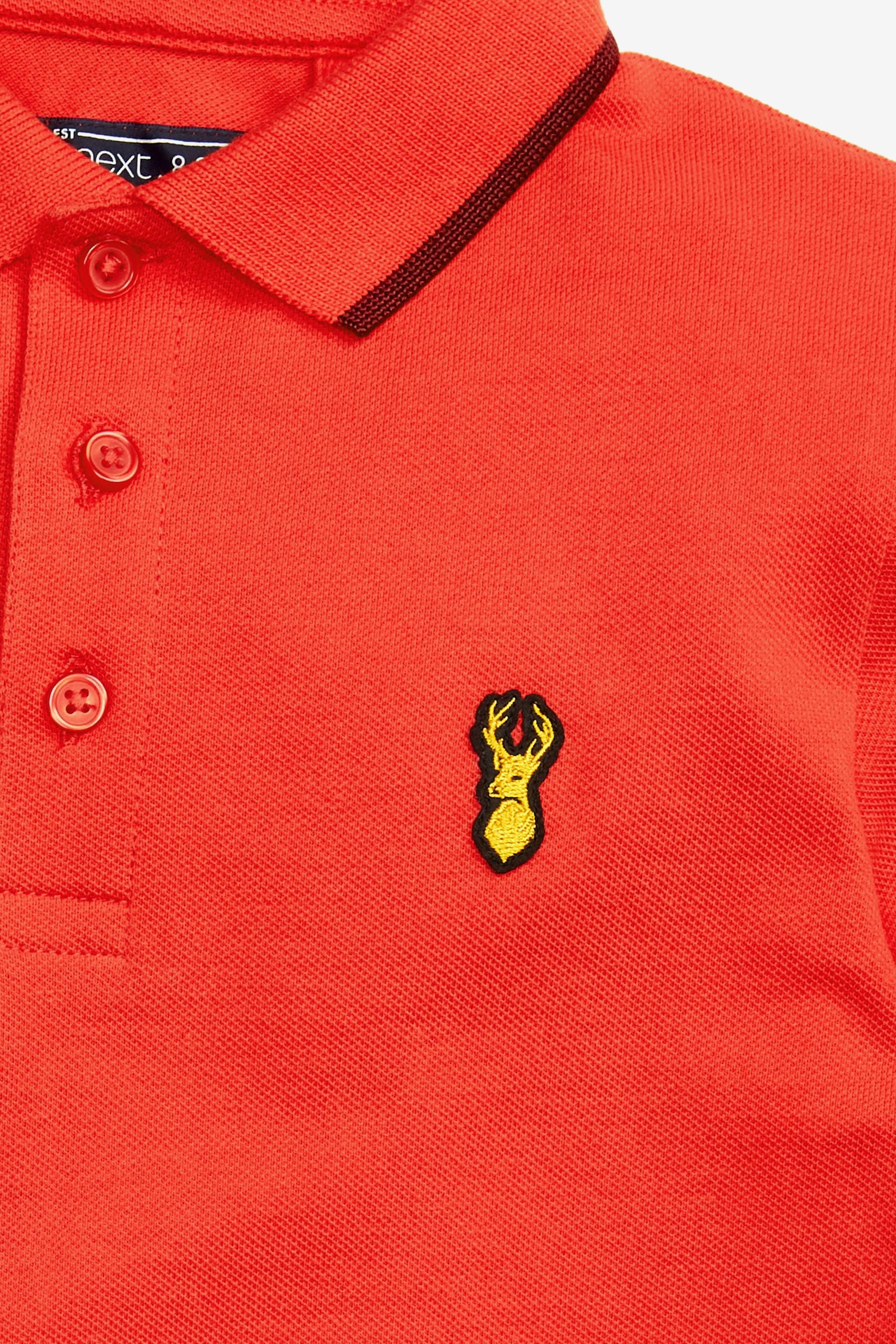 Red Short Sleeve Polo Shirt (3-16yrs)