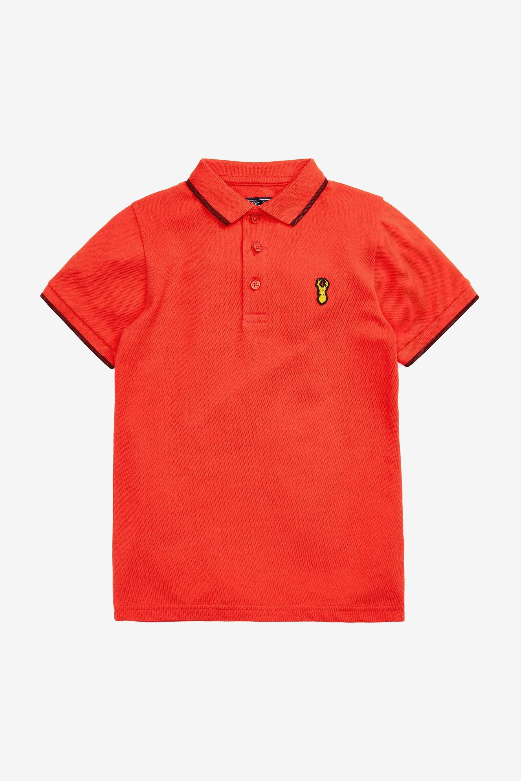 Red Short Sleeve Polo Shirt (3-16yrs)