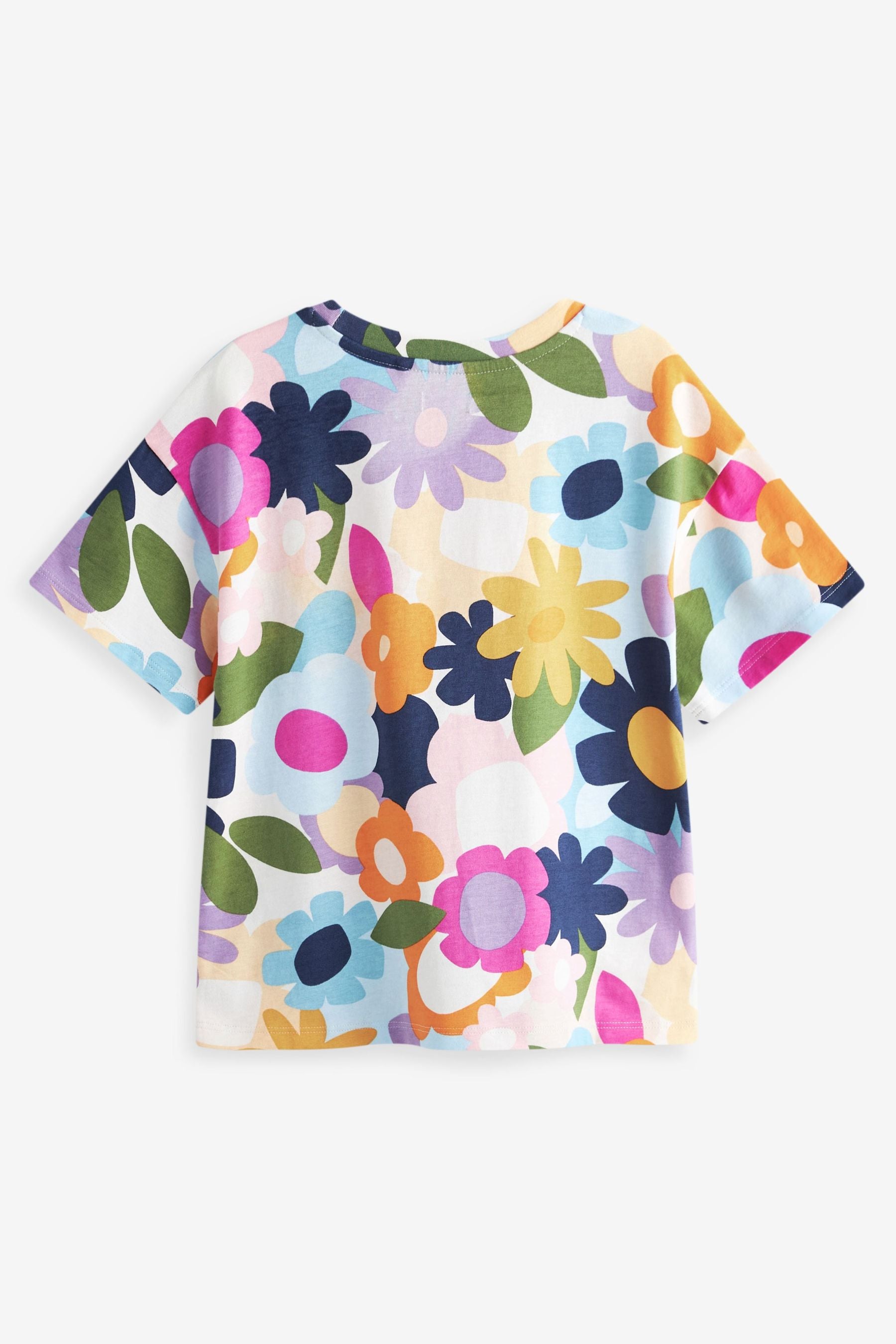 Pink/Yellow/Green 5 Pack Floral Tops (3-16yrs)