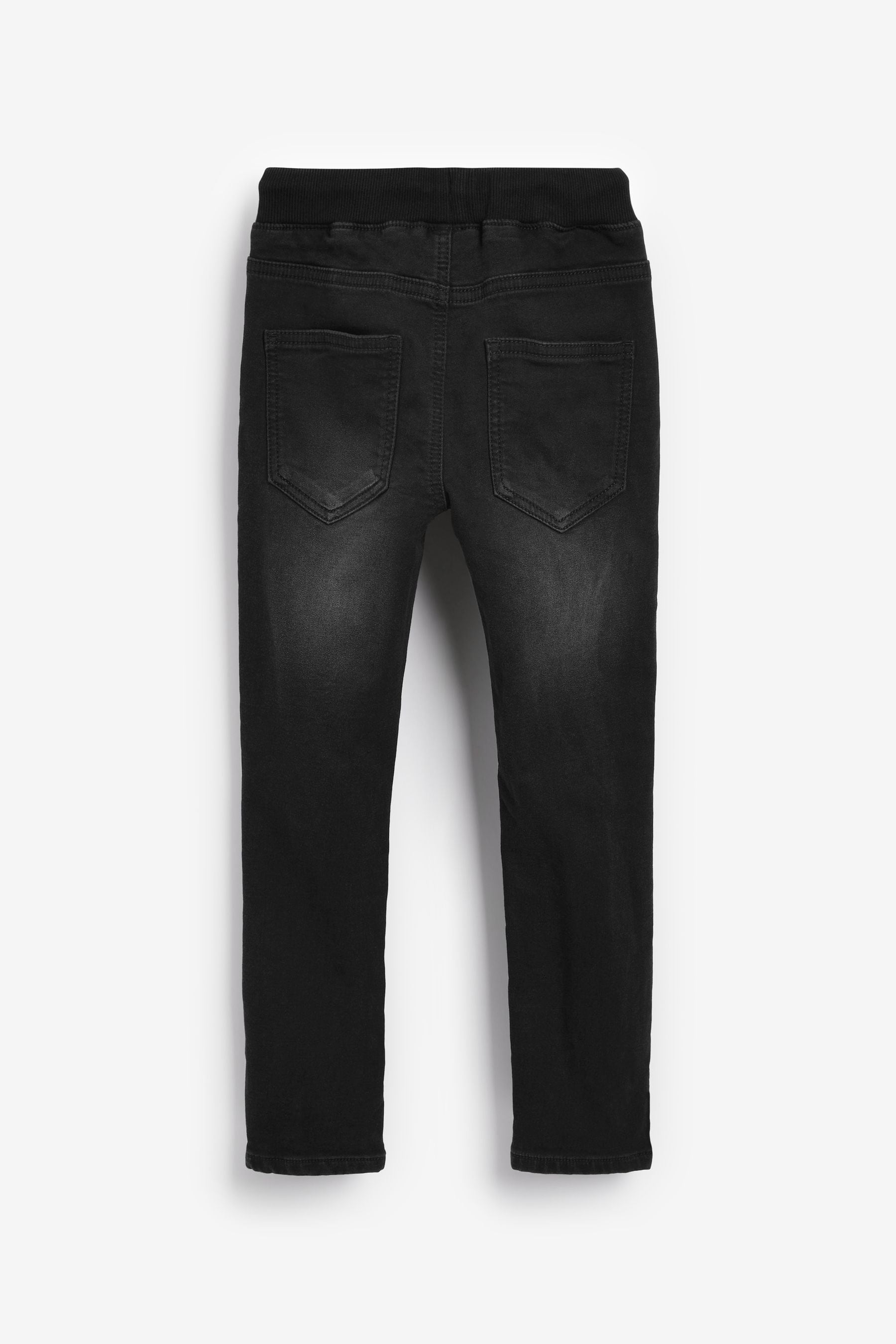 Rib Waist Black Jersey Jeans (3-16yrs)