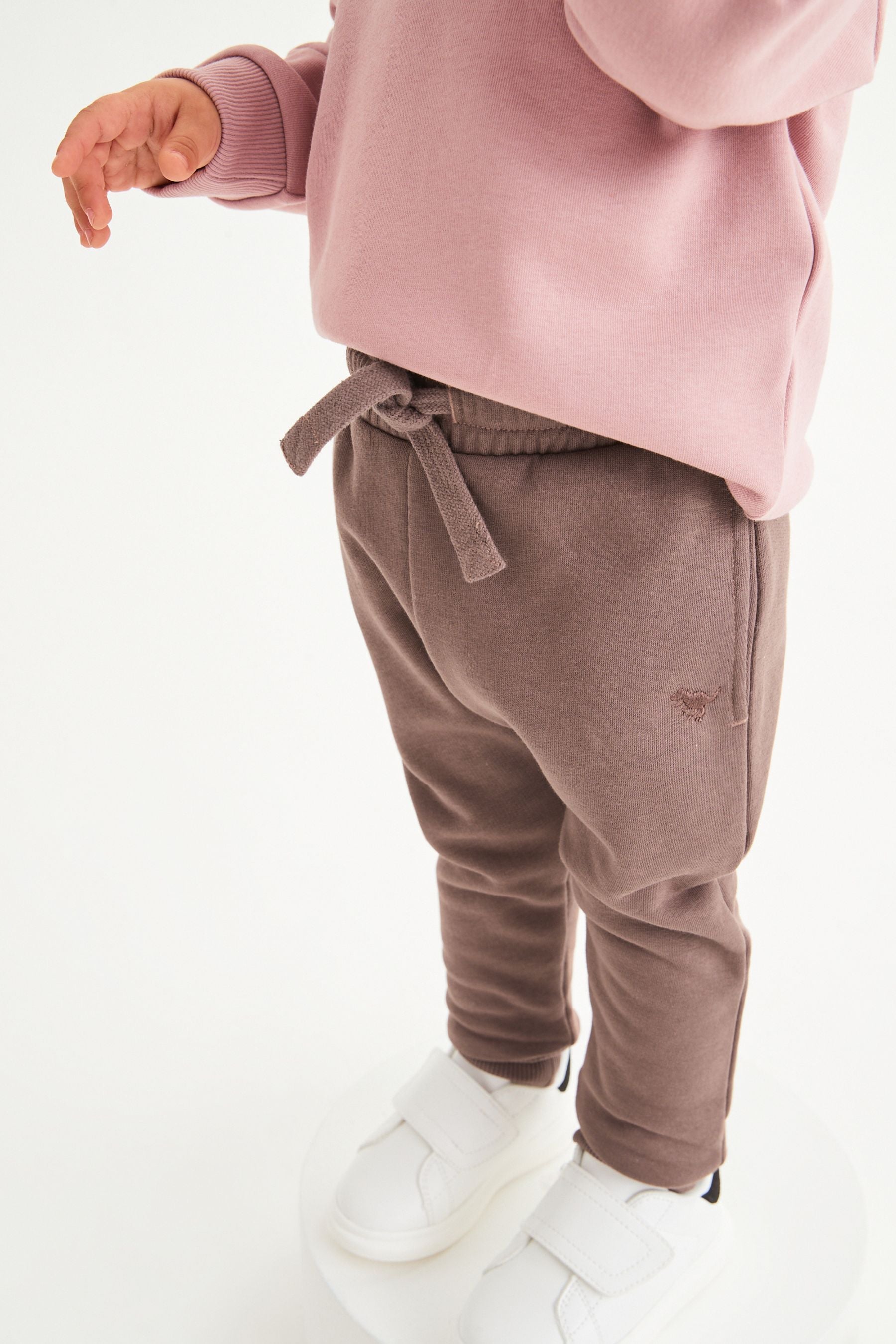 Pink Tonal Jersey Sweatshirt And Joggers Set (3mths-7yrs)