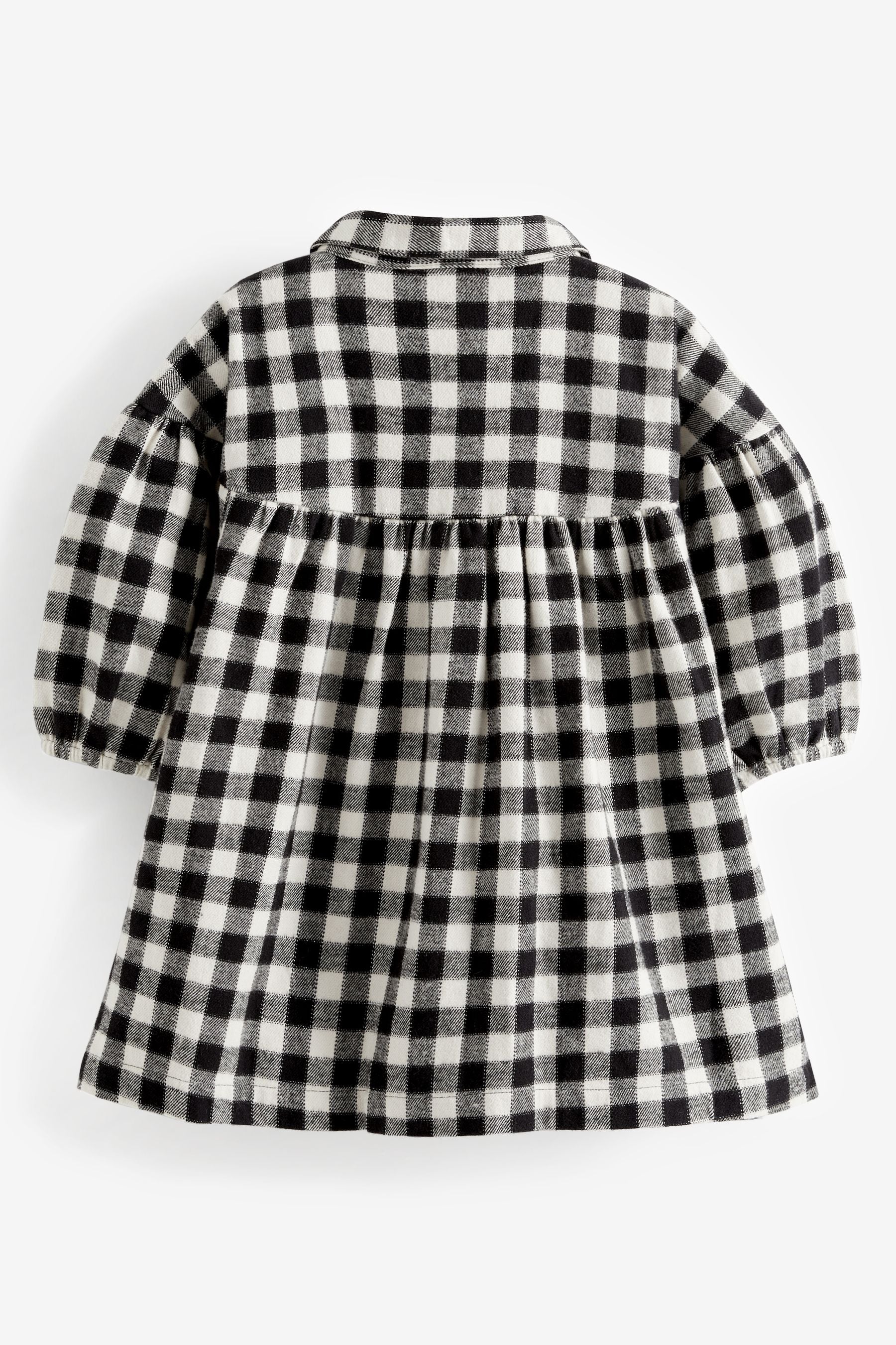 Black Gingham Cotton Shirt Dress (3mths-8yrs)