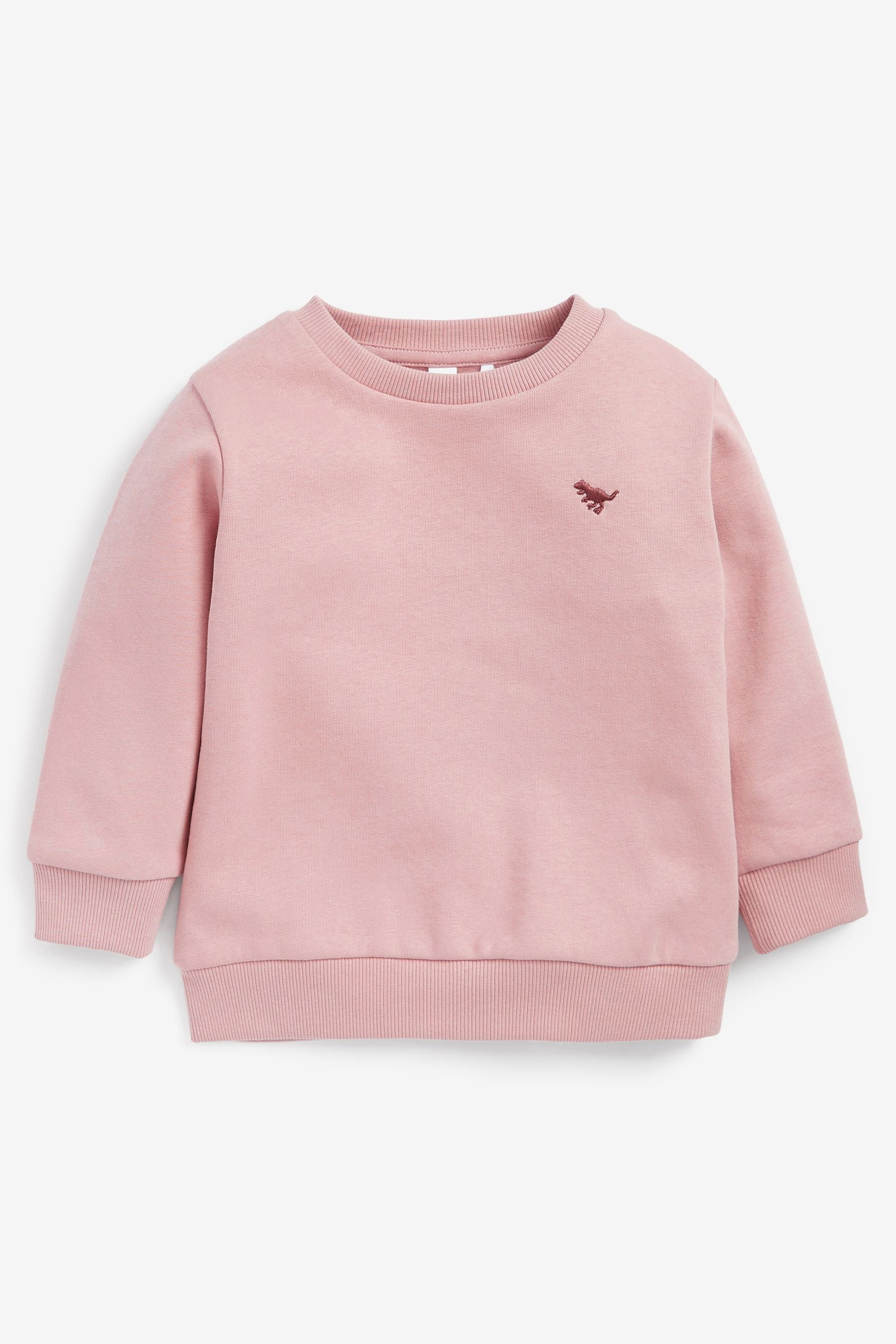 Pink Tonal Jersey Sweatshirt And Joggers Set (3mths-7yrs)