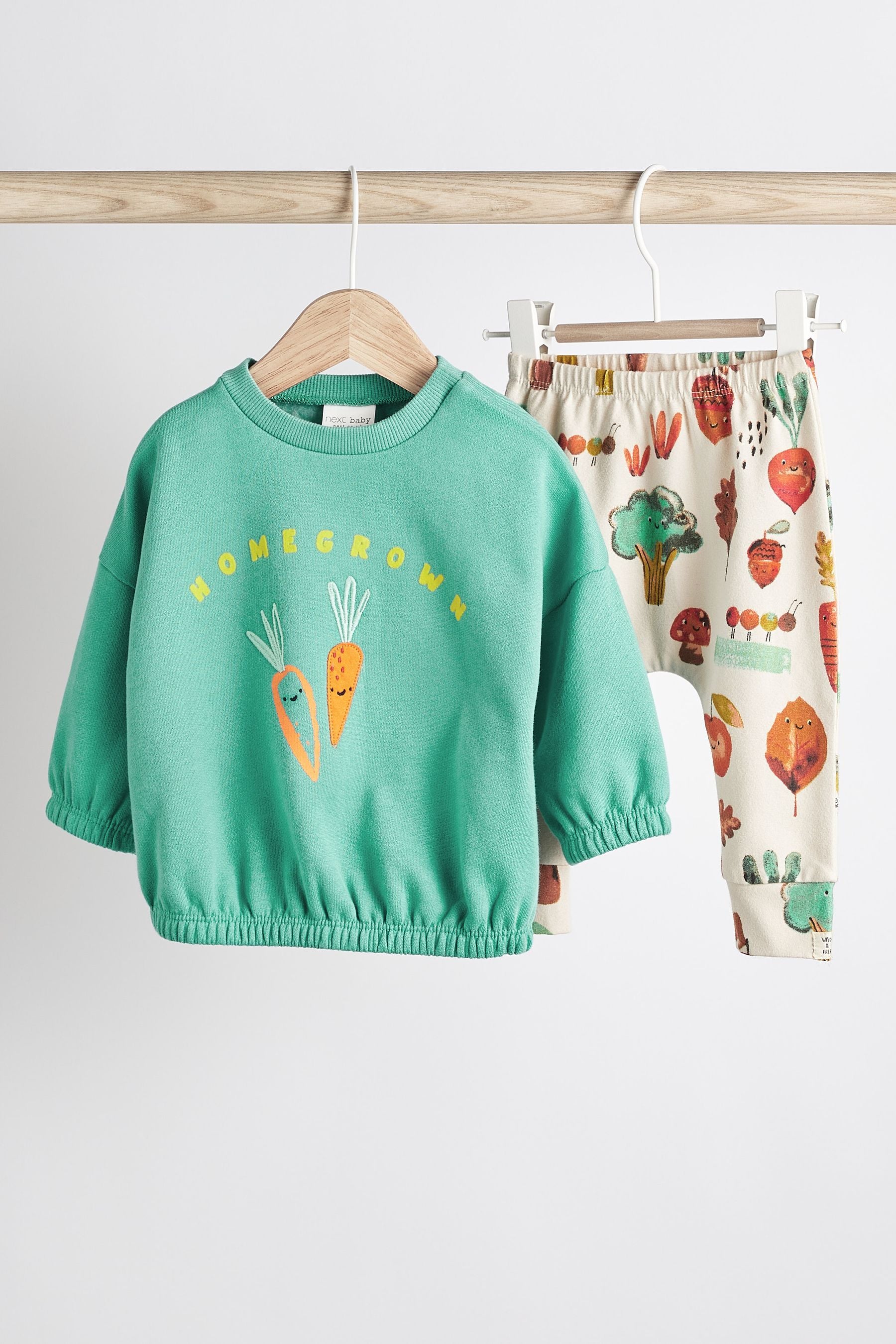 Green Two Piece Baby Sweatshirt And Jogger Set (0mths-2yrs)