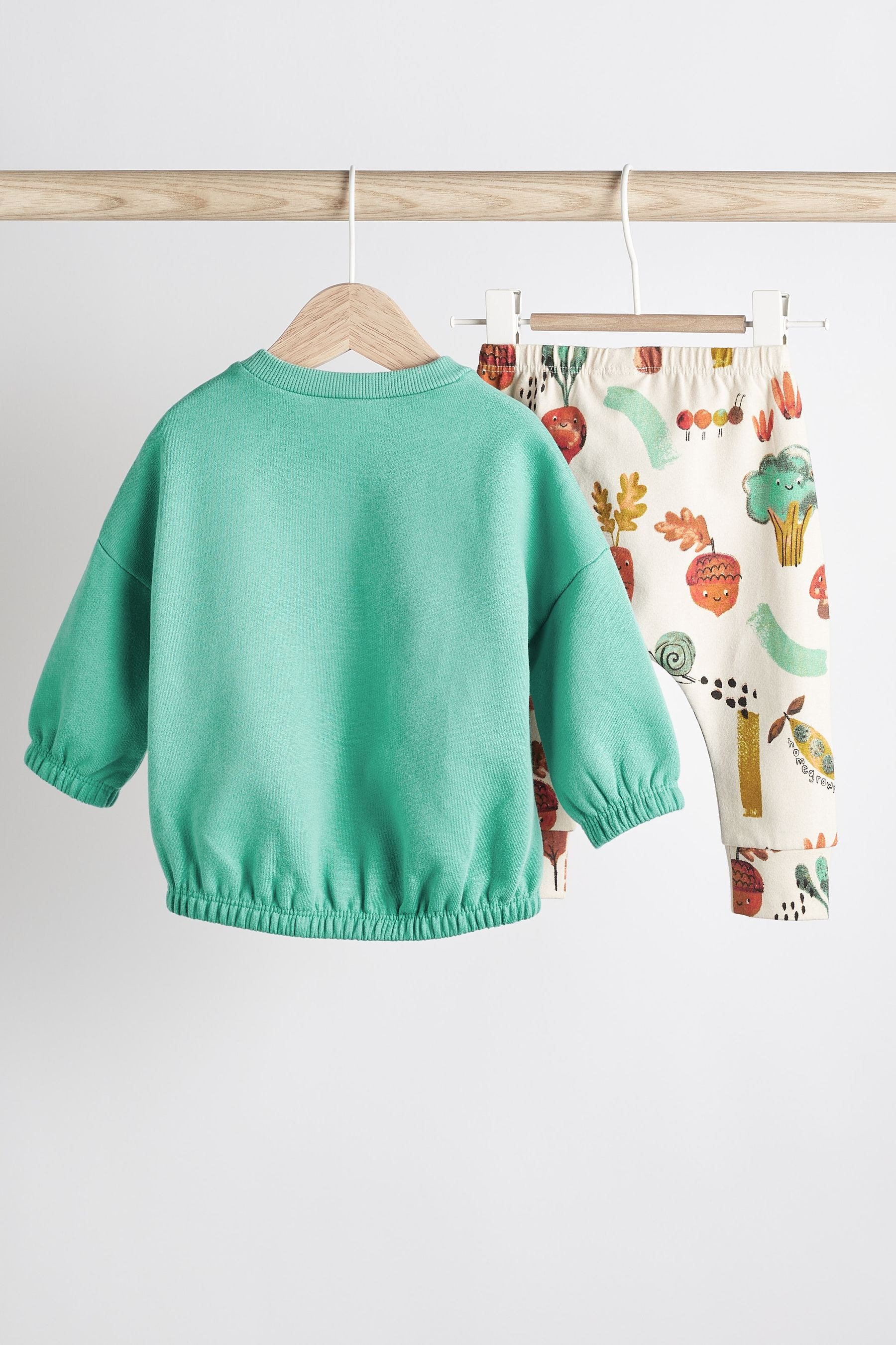 Green Two Piece Baby Sweatshirt And Jogger Set (0mths-2yrs)