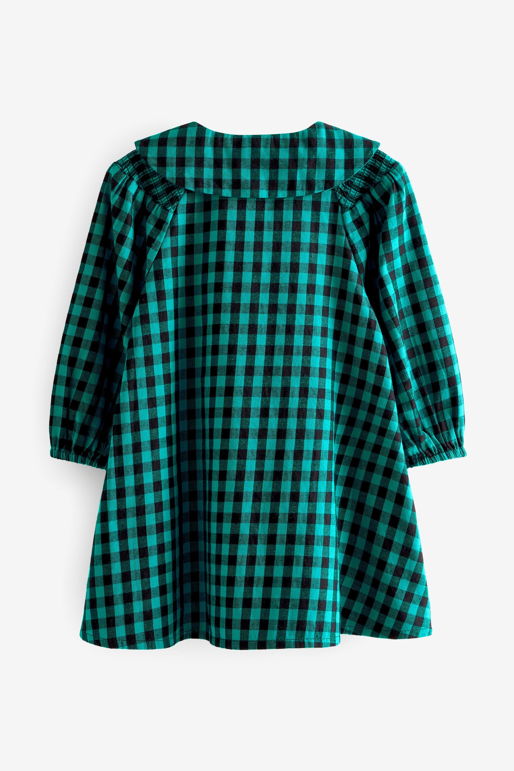 Teal Green Gingham Collar Dress (3mths-7yrs)