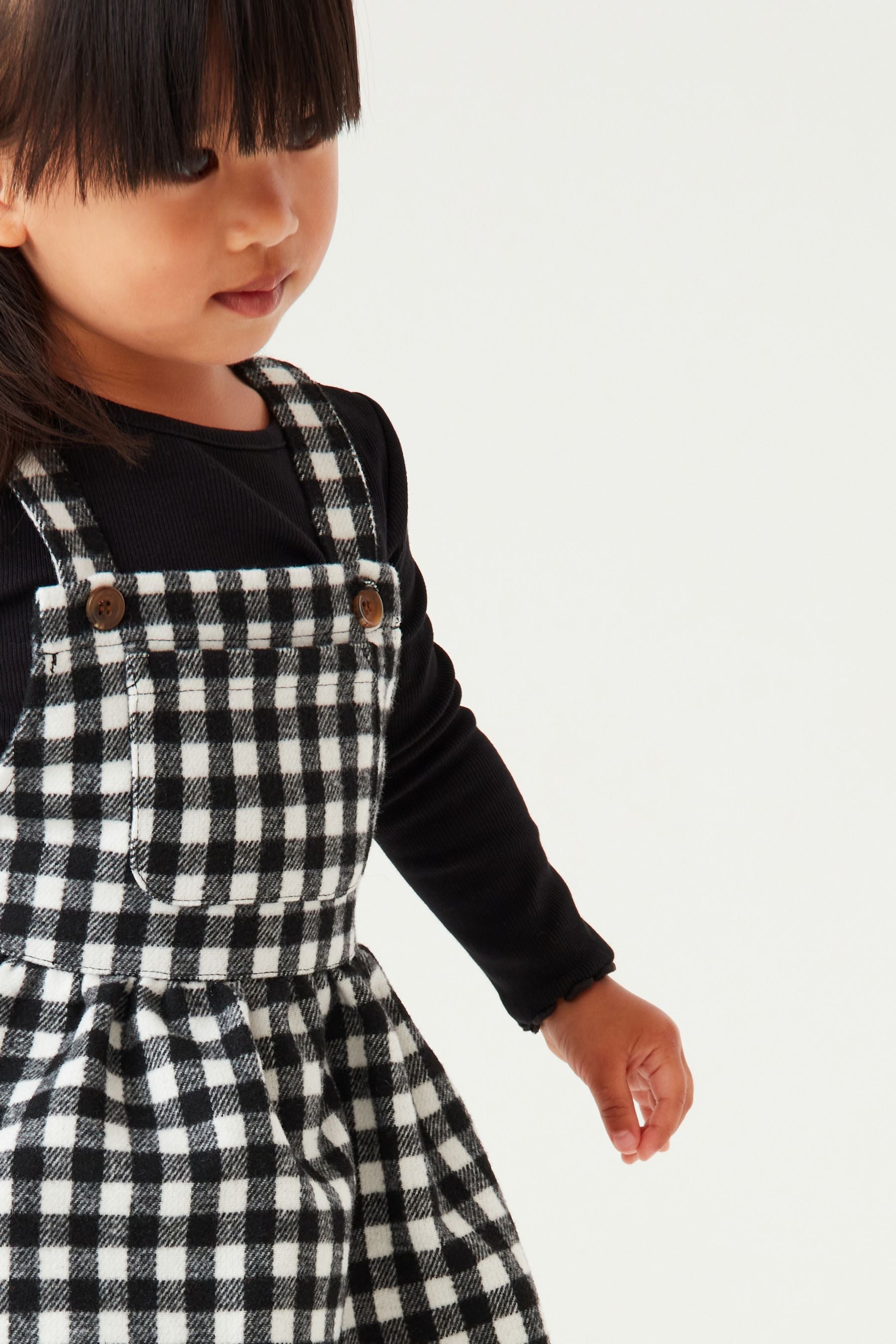 Black Nxt Check Pinafore Dress (3mths-8yrs)