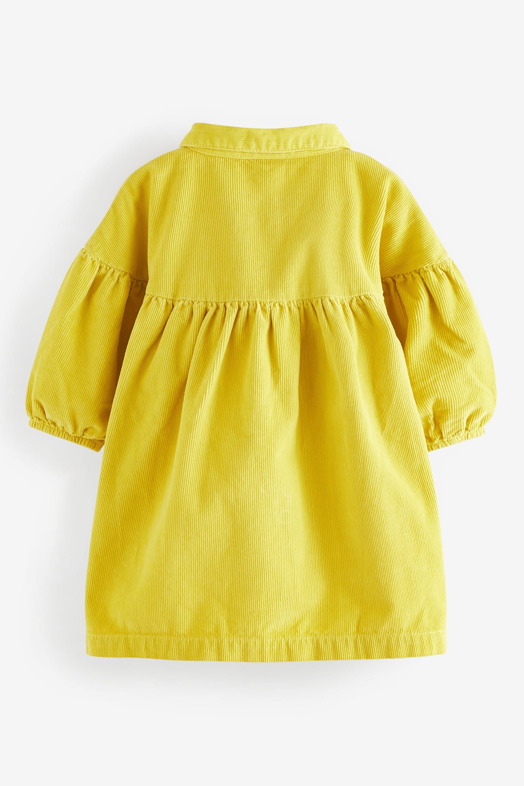 Yellow Cord Cotton Shirt Dress (3mths-8yrs)