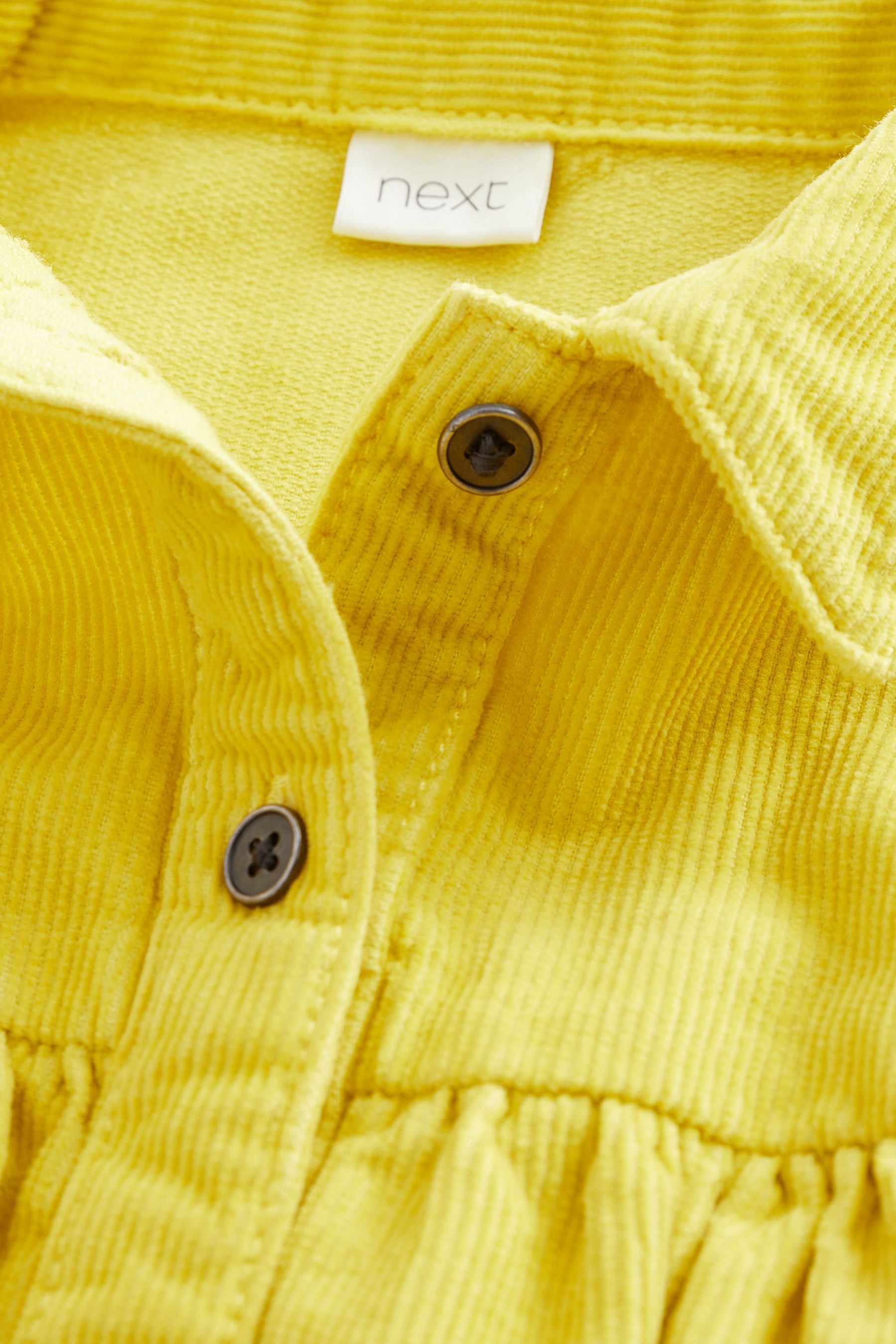 Yellow Cord Cotton Shirt Dress (3mths-8yrs)